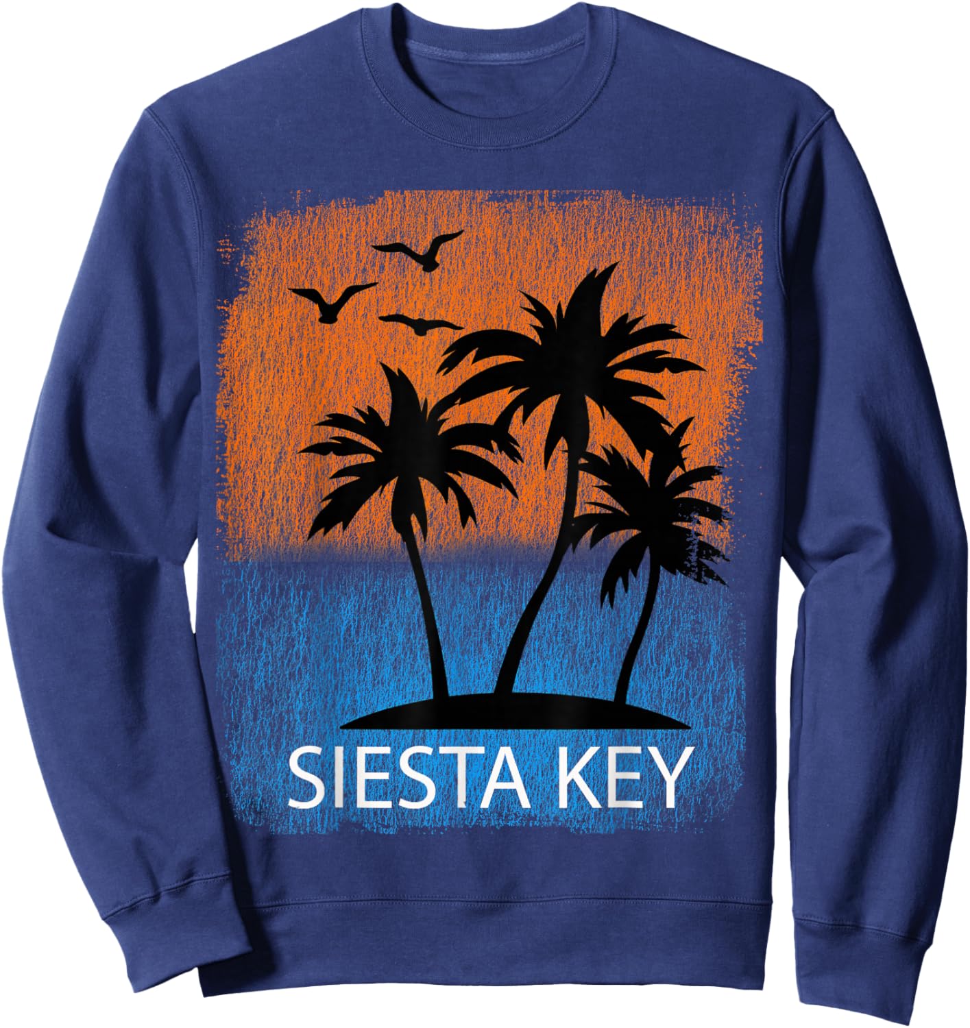 Vintage Sarasota Florida Family Beach Vacation Sweatshirt - Sweatshirt | Navy