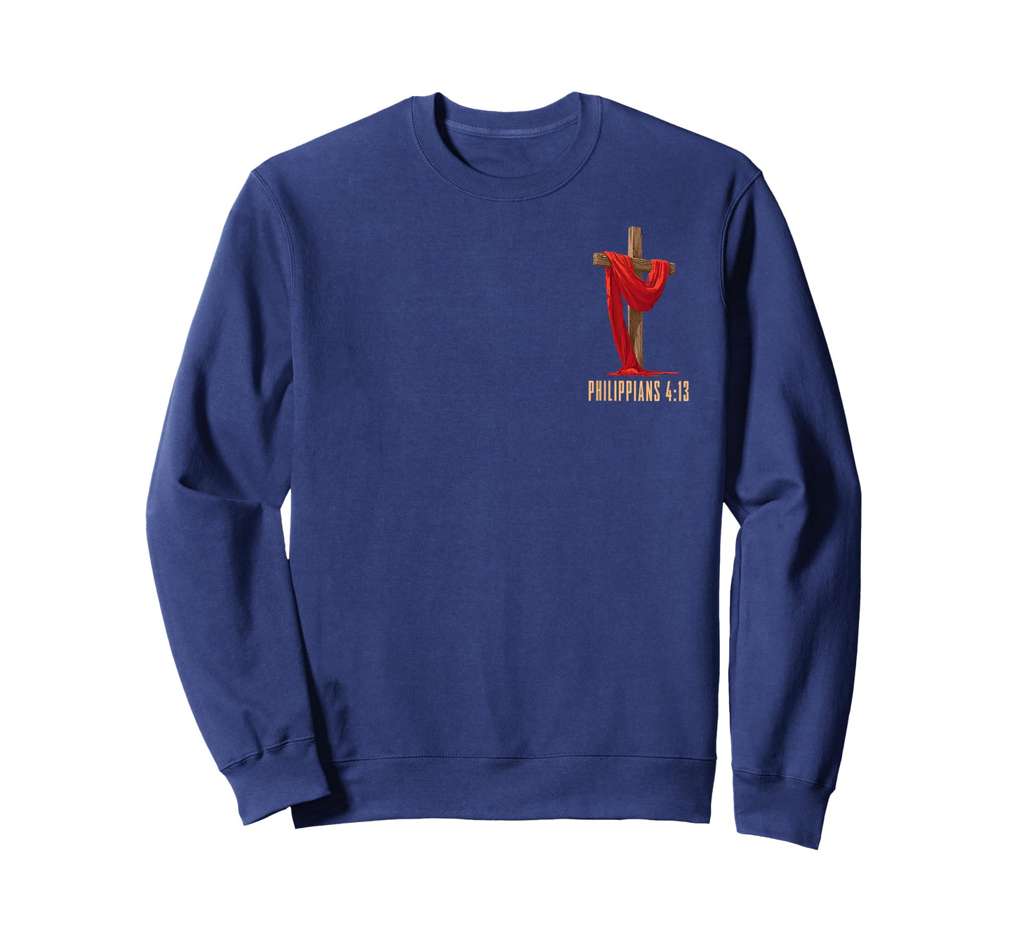 Philippians 4:13 Christian Faith (Design on Front and Back) T-Shirt