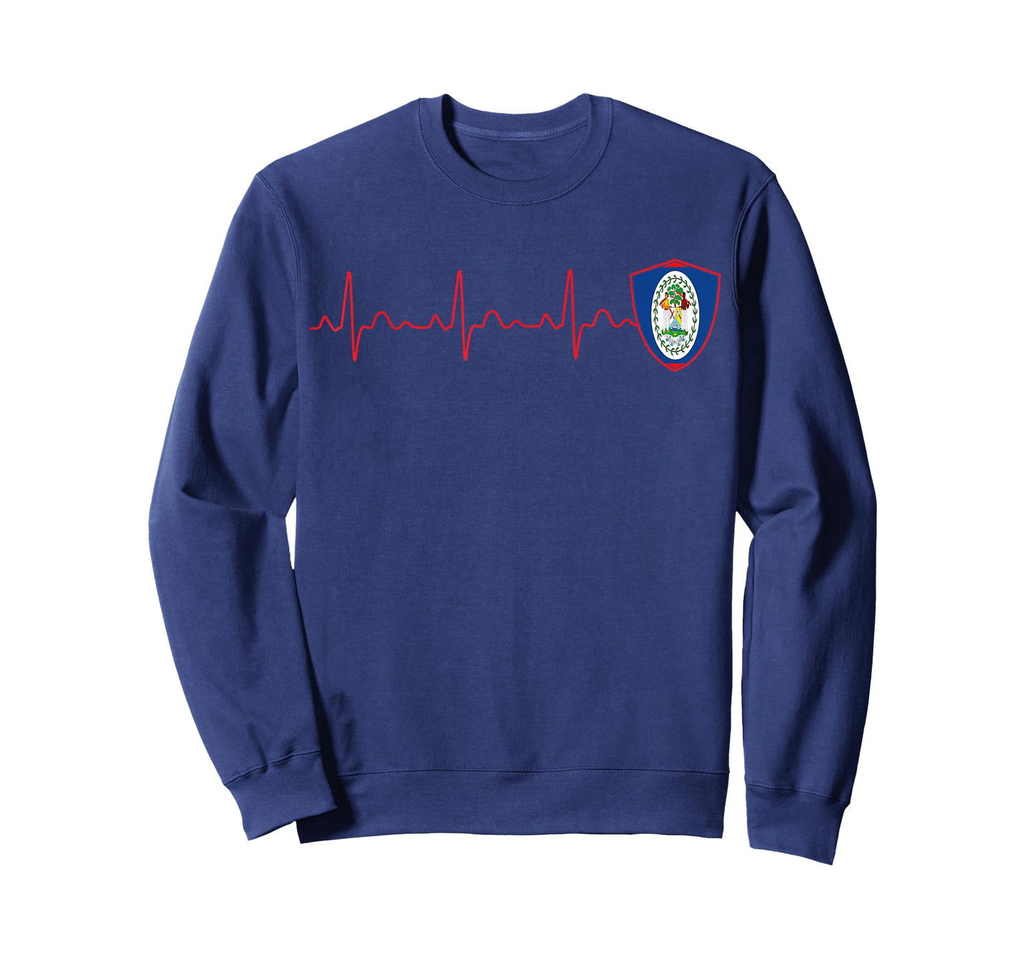Belize Flag Heartbeat EKG Patriotic National T-Shirt