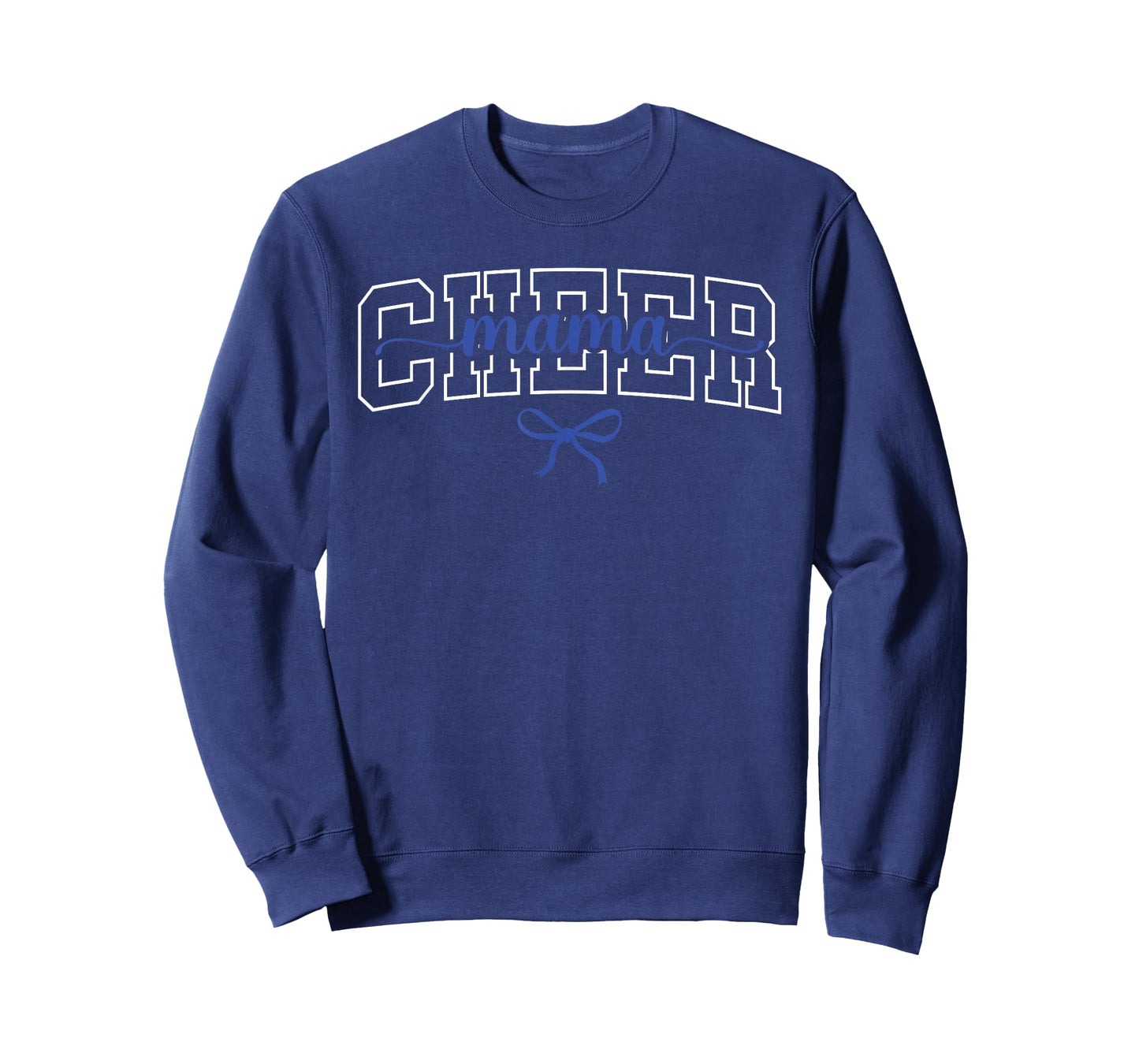 Blue Cheerleader Cheerleading Squad Team Cheer Mama Mom T-Shirt