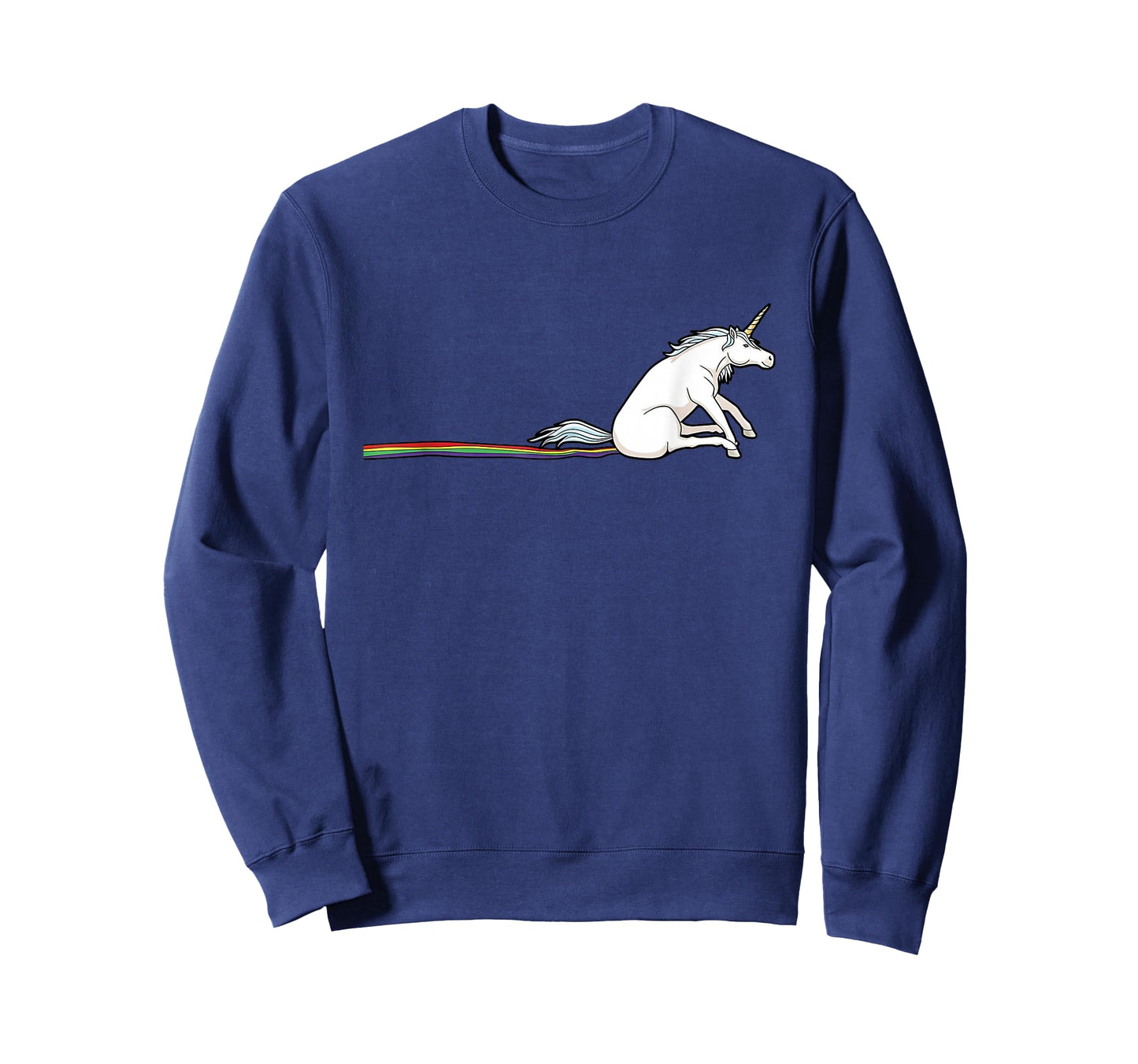 Funny Unicorn Dragging Butt Rainbow Silly Humor T-Shirt