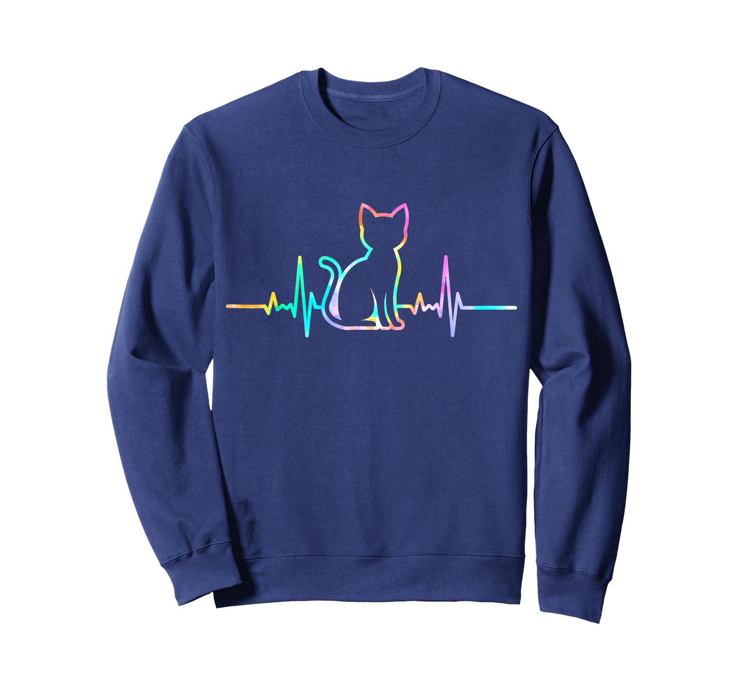 Cute Heartbeat Cat Lover Animal Silhouette T-Shirt