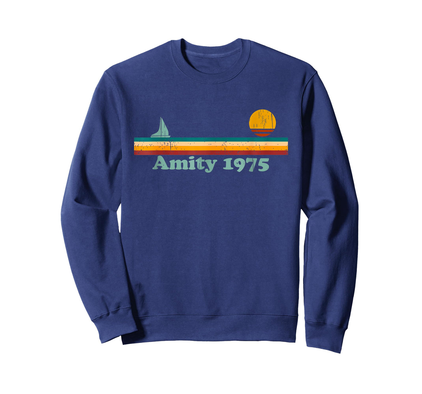 Amity 1975 Retro Sailboat and Sunset Design Gifts Idea T-Shirt