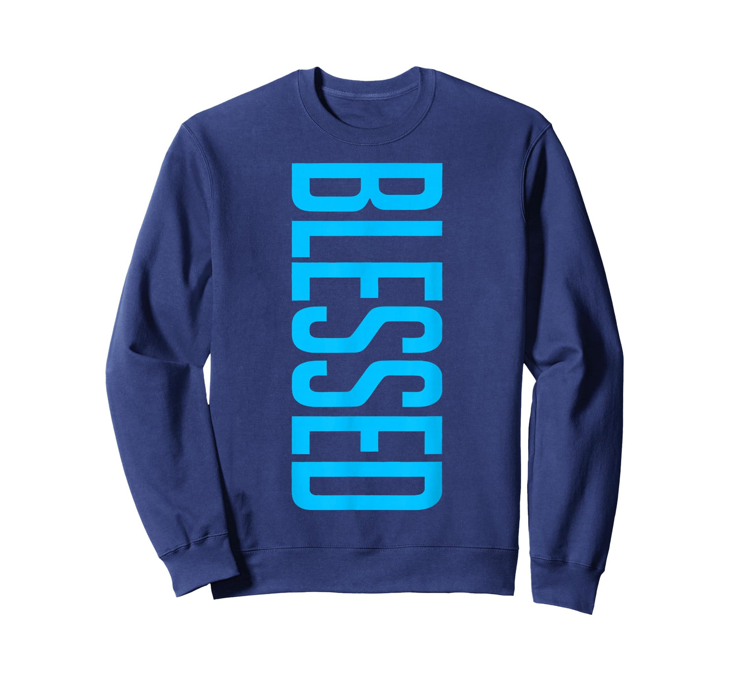 Blessed Vertical Streetwear Retro Gamma Blue Matching T-Shirt