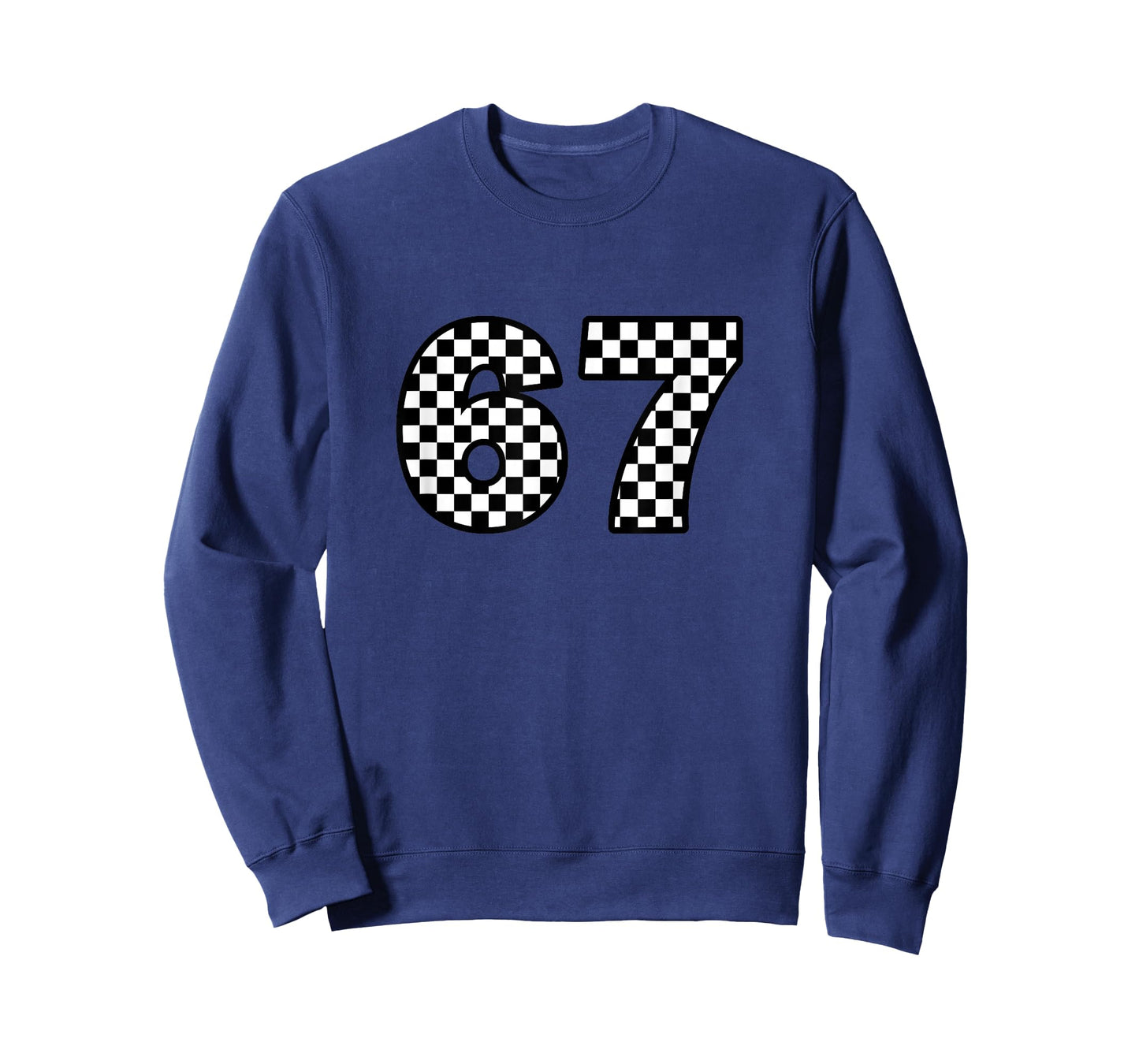 Funny 67 6 7 Checkerboard 90s and 80s Style Drip 67 T-Shirt