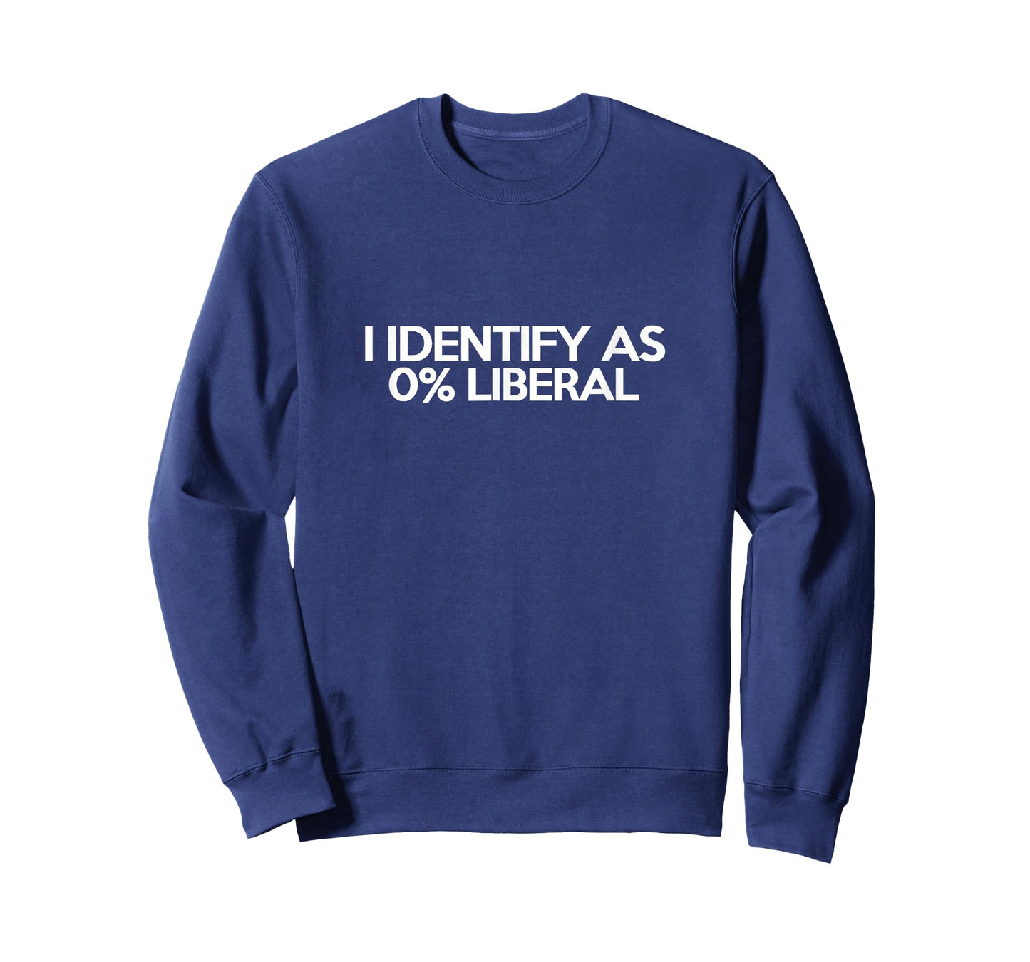Identify As 0% Liberal Funny USA Patriotic Zero Tee T-Shirt