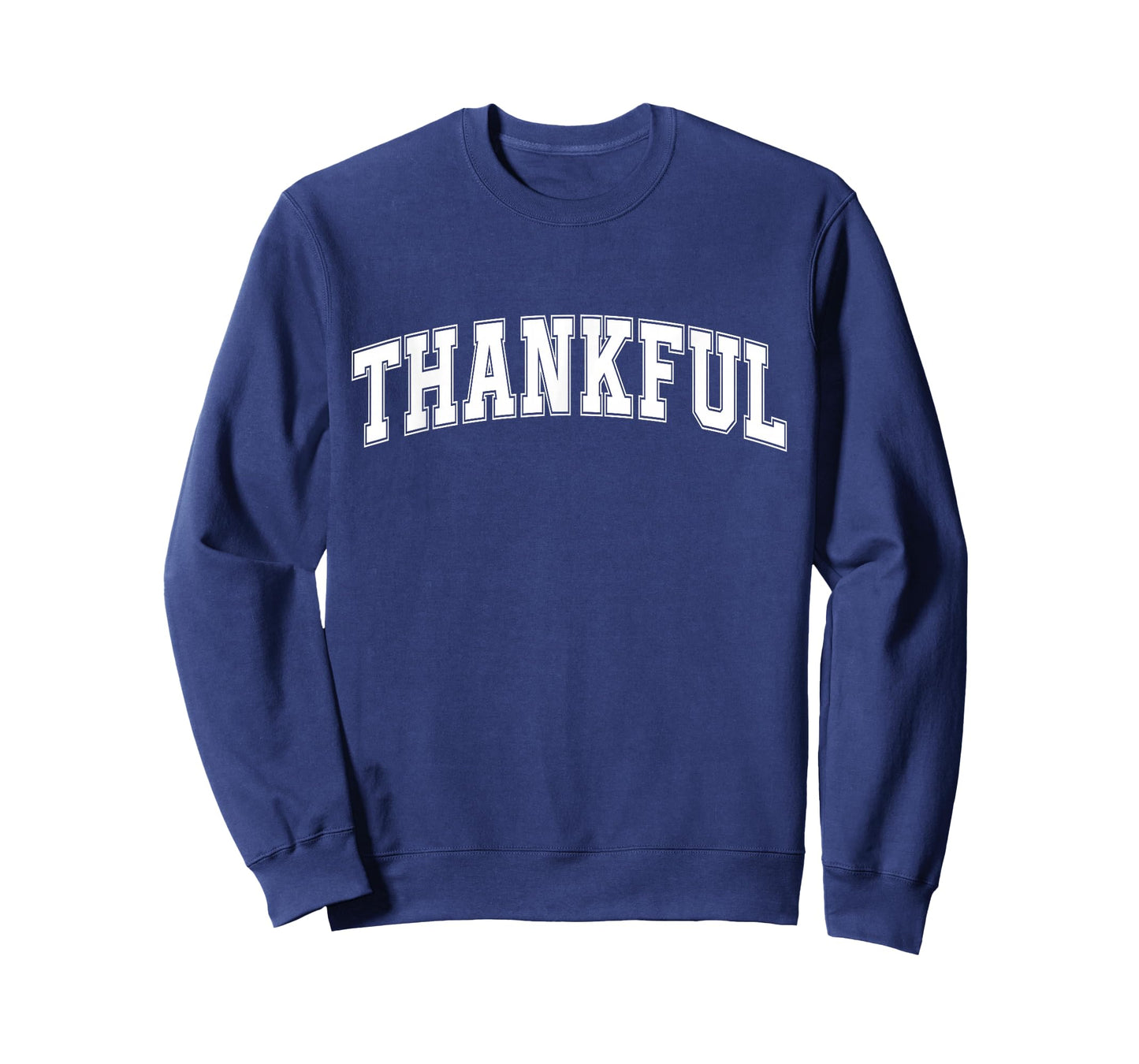 Thankful Athletic Lettering Thanksgiving Christian T-Shirt