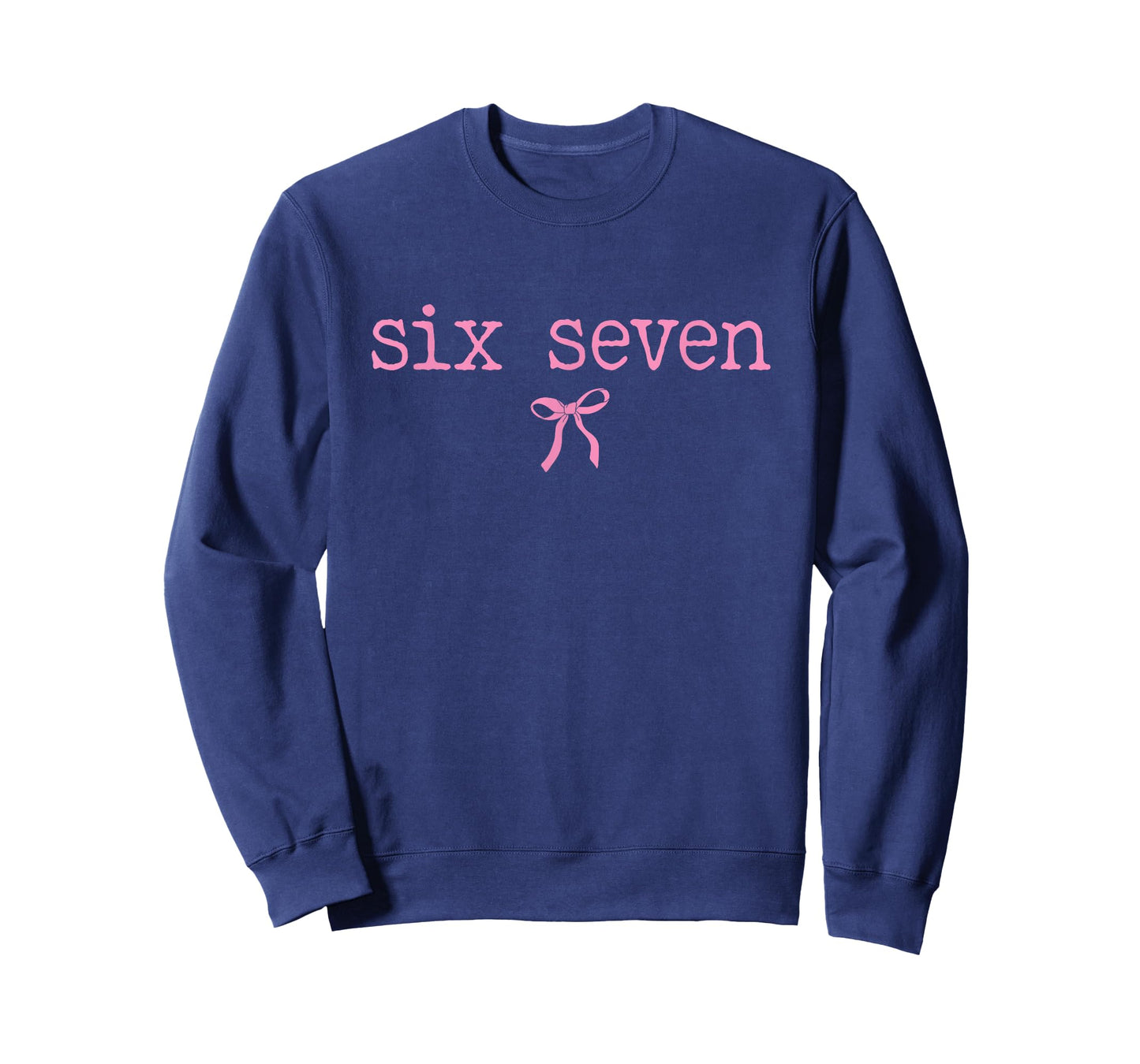 Funny Six Seven 6 7 Meme Retro Pink Conquette Bow T-Shirt