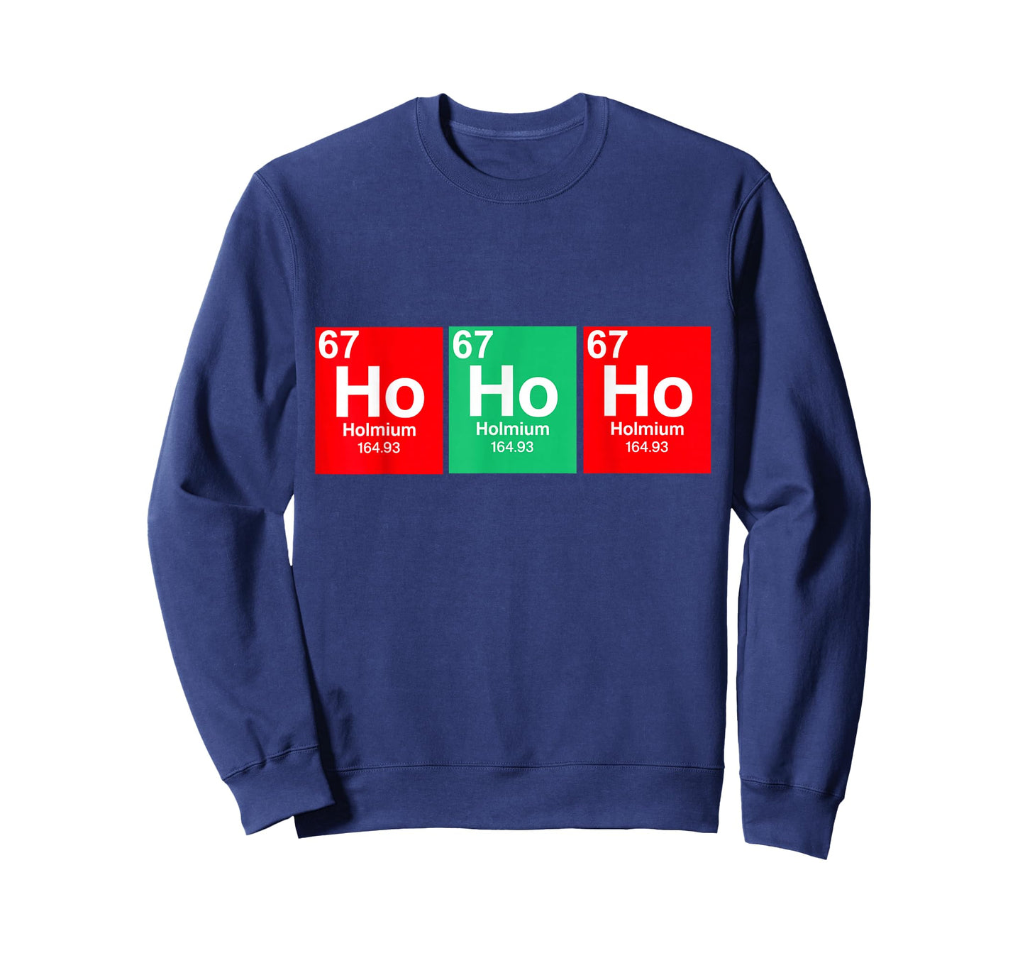 Funny Christmas Ho Ho Ho 67 Chemistry Science Periodic Table T-Shirt