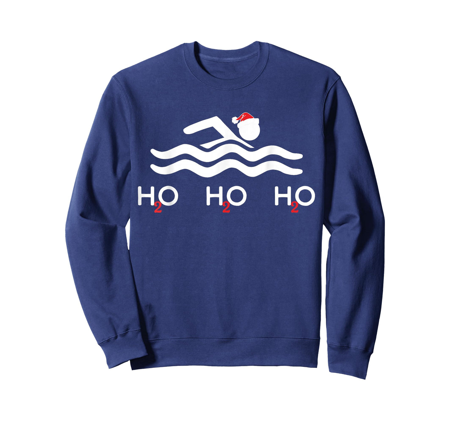 H2o H2o H2o Santa Hat Swimmer Swim Christmas Swimming Sport T-Shirt