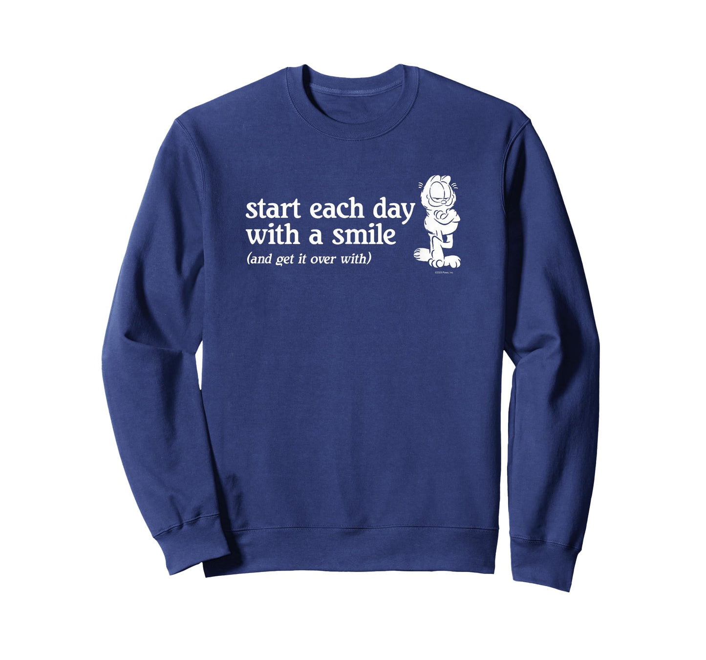 Garfield Start Each Day with a Smile Funny Cartoon Cat T-Shirt
