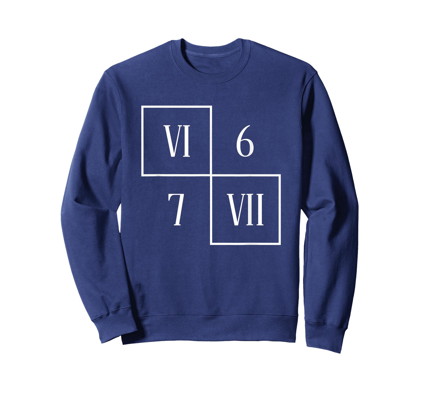 Funny VI VII 6 7 Meme Roman Numerals Math Six Seven T-Shirt