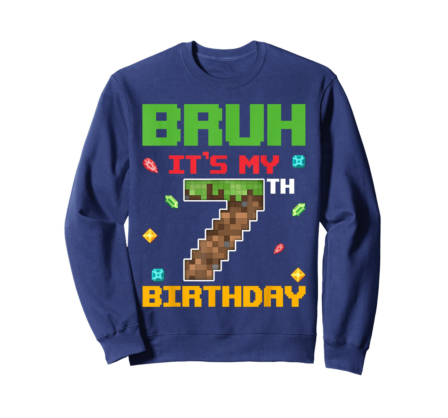 It's My 7th Birthday Boy 7 Years Old Pixel Gamer T-Shirt