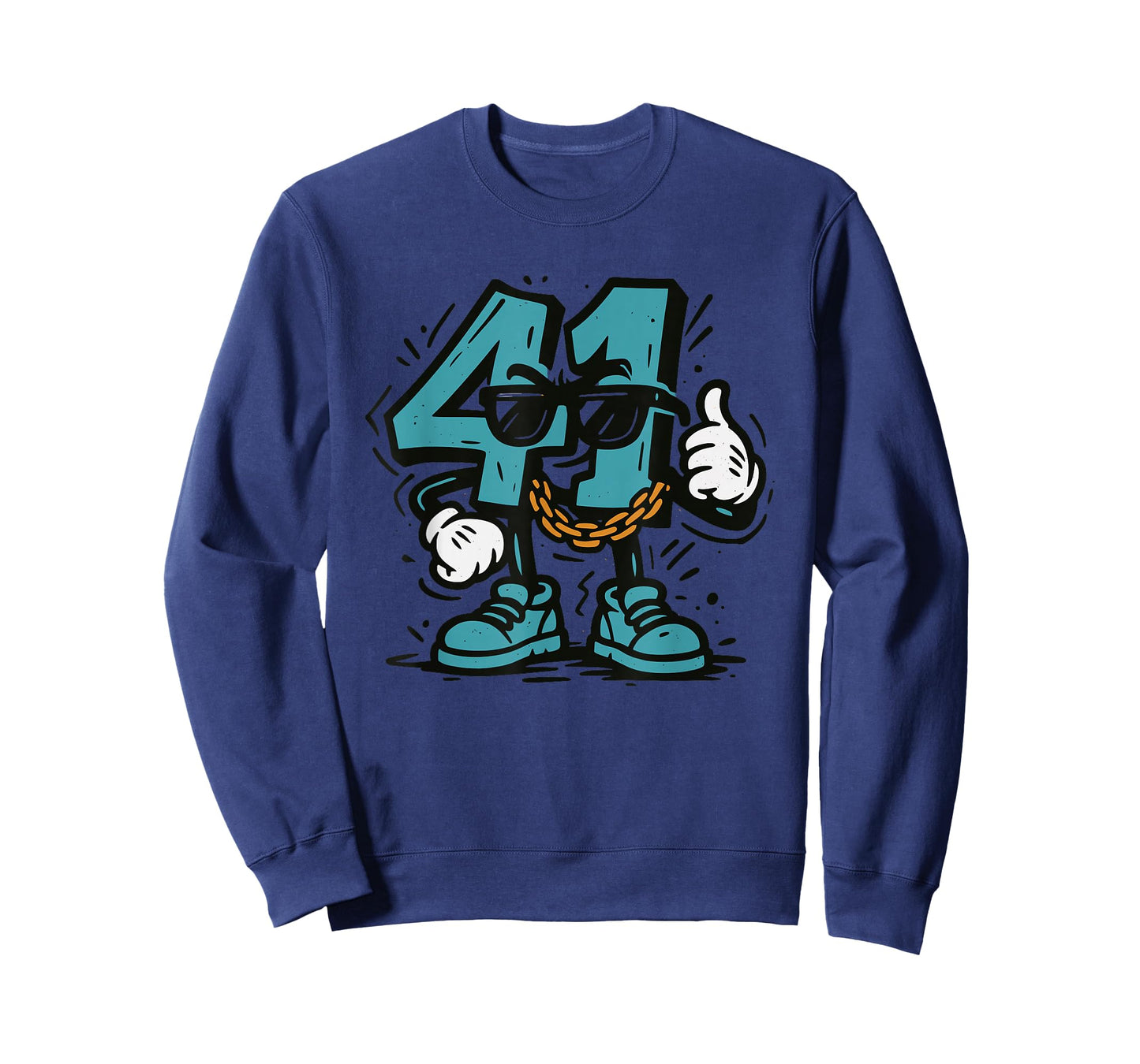 Cartoon Drip Numbers Graffiti 41 Meme Forty One T-Shirt