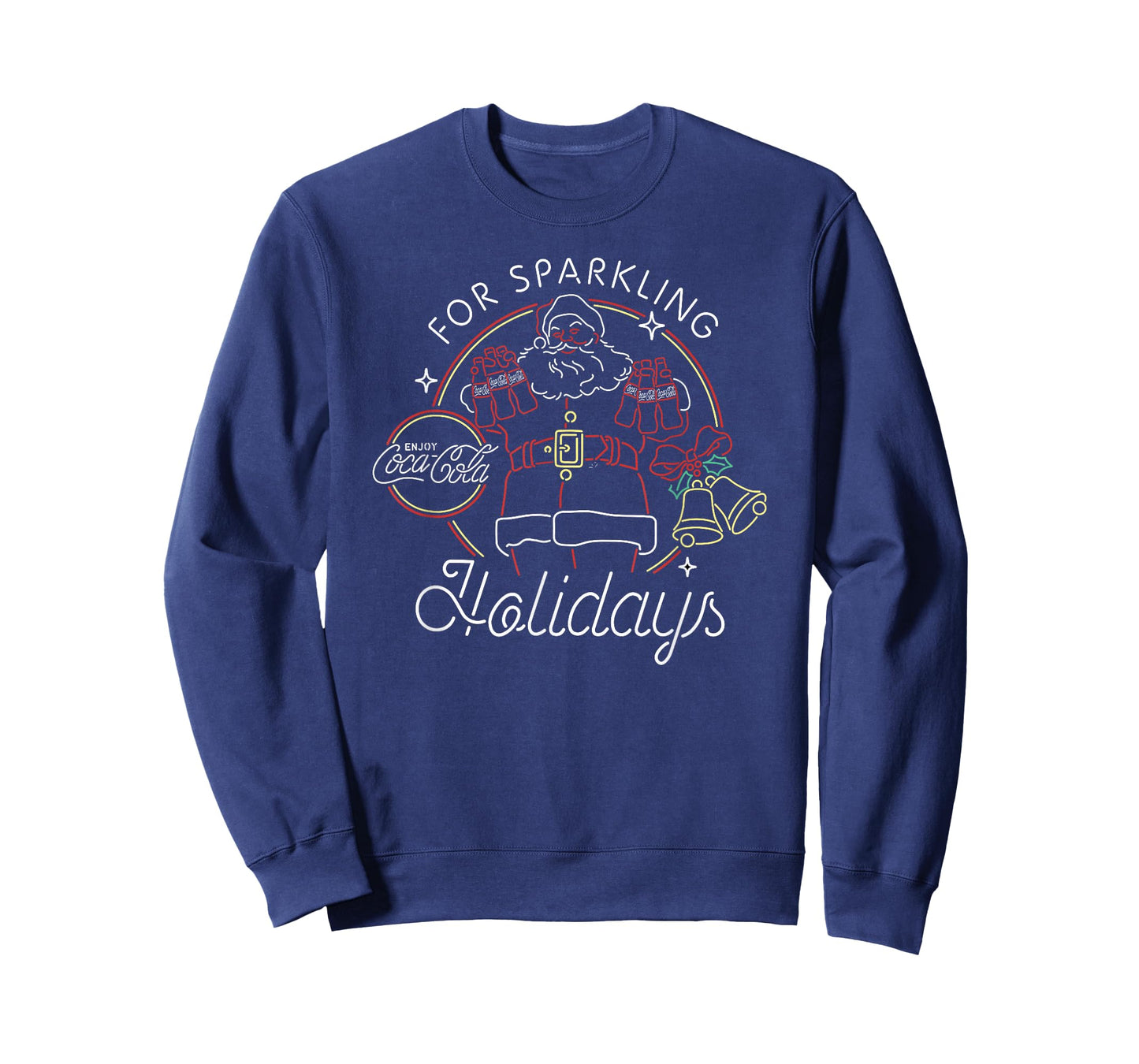 Coca-Cola Christmas For Sparkling Holidays Neon Sign Style T-Shirt