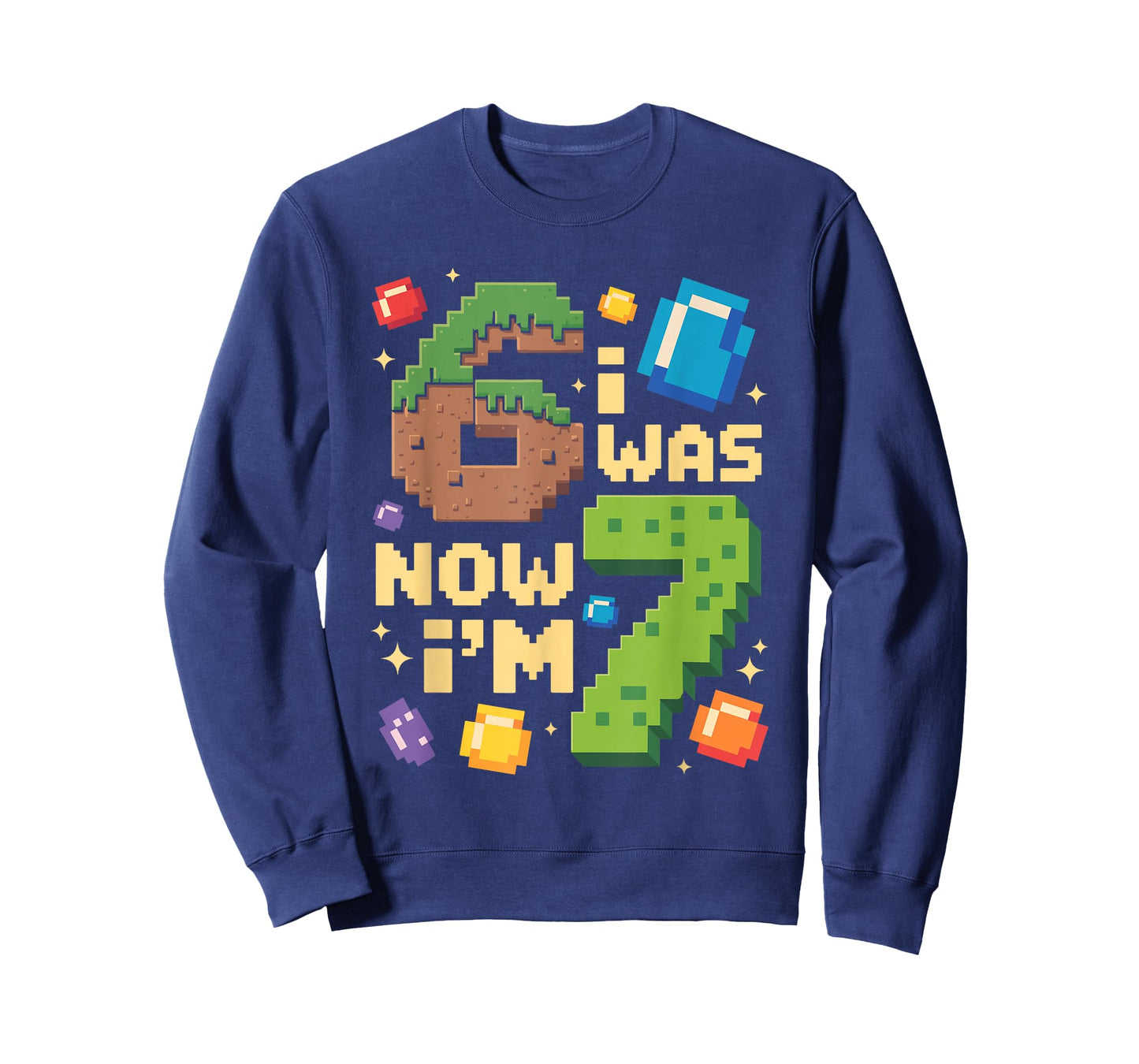 Retro I was 6 Now I'm 7 Birthday Gift for Boys Kid Cute T-Shirt