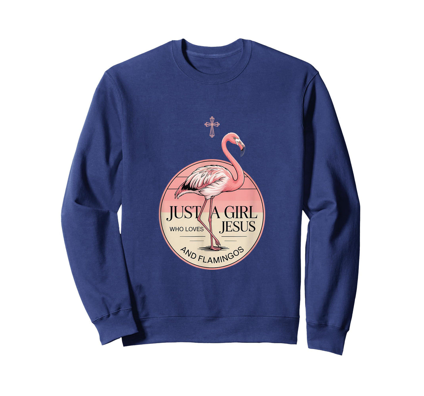 Just A Girl Who Loves Jesus and Flamingos Christian God T-Shirt