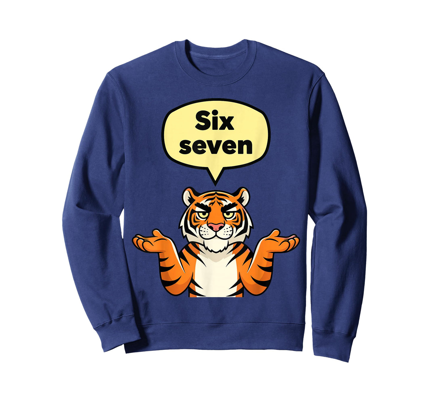 Funny Six Seven Meme 6 7 Tiger Gen Alpha Slang T-Shirt