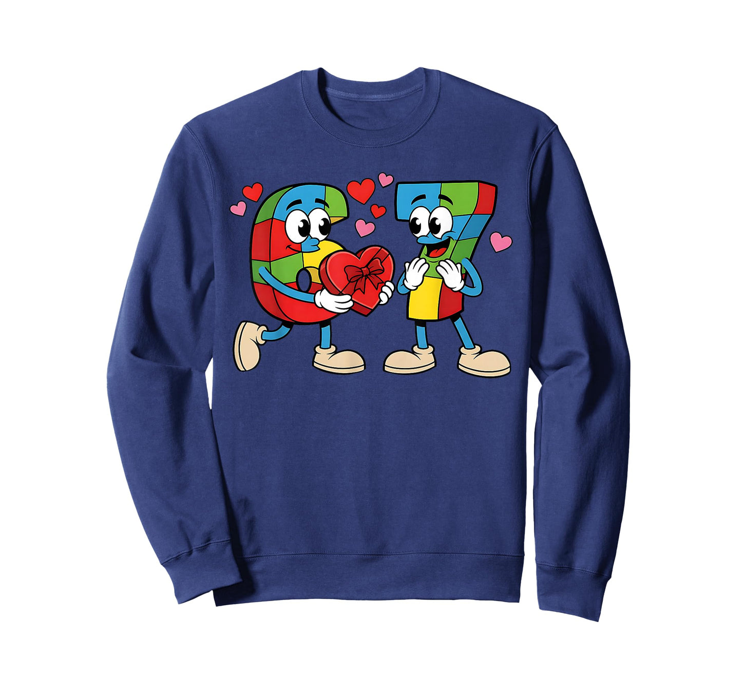 Funny 6 7 Valentines Gen Alpha Six Seven 67 Valentine’s Day T-Shirt