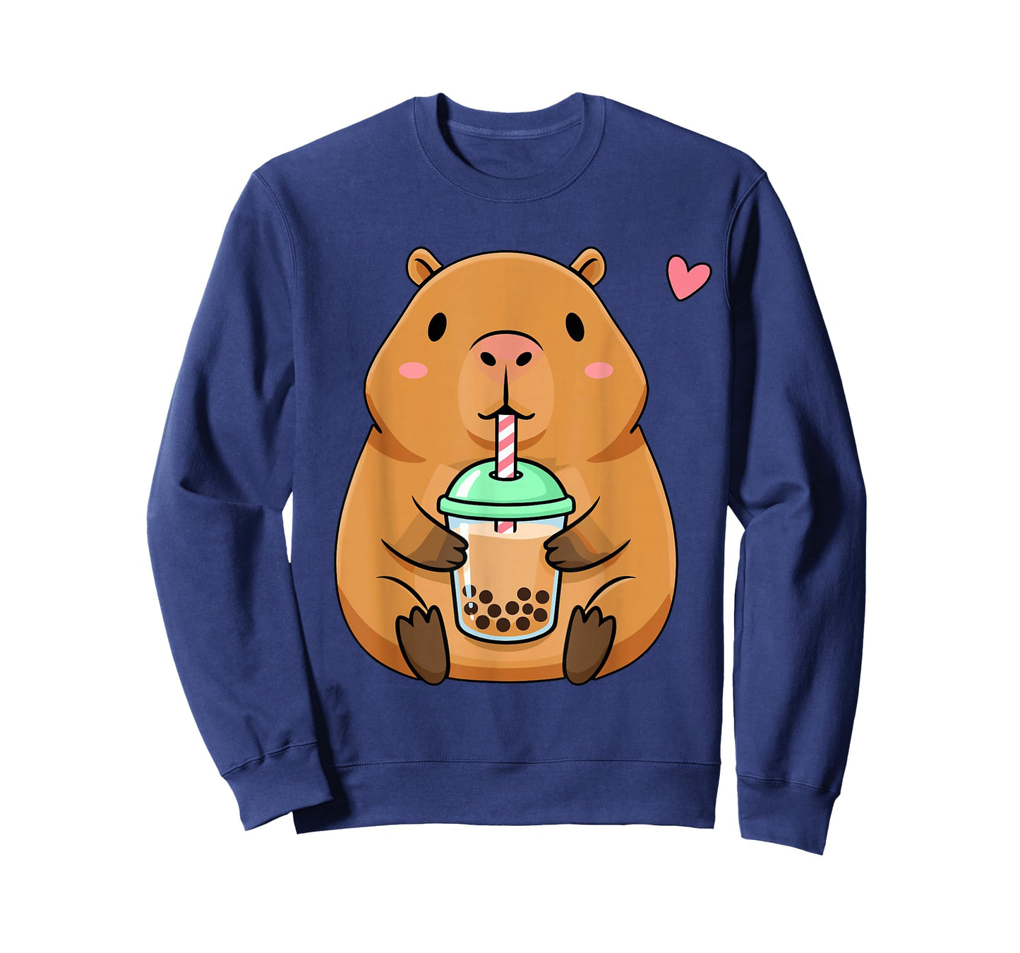 Cute Capybara with Boba Bubble Tea T-Shirt