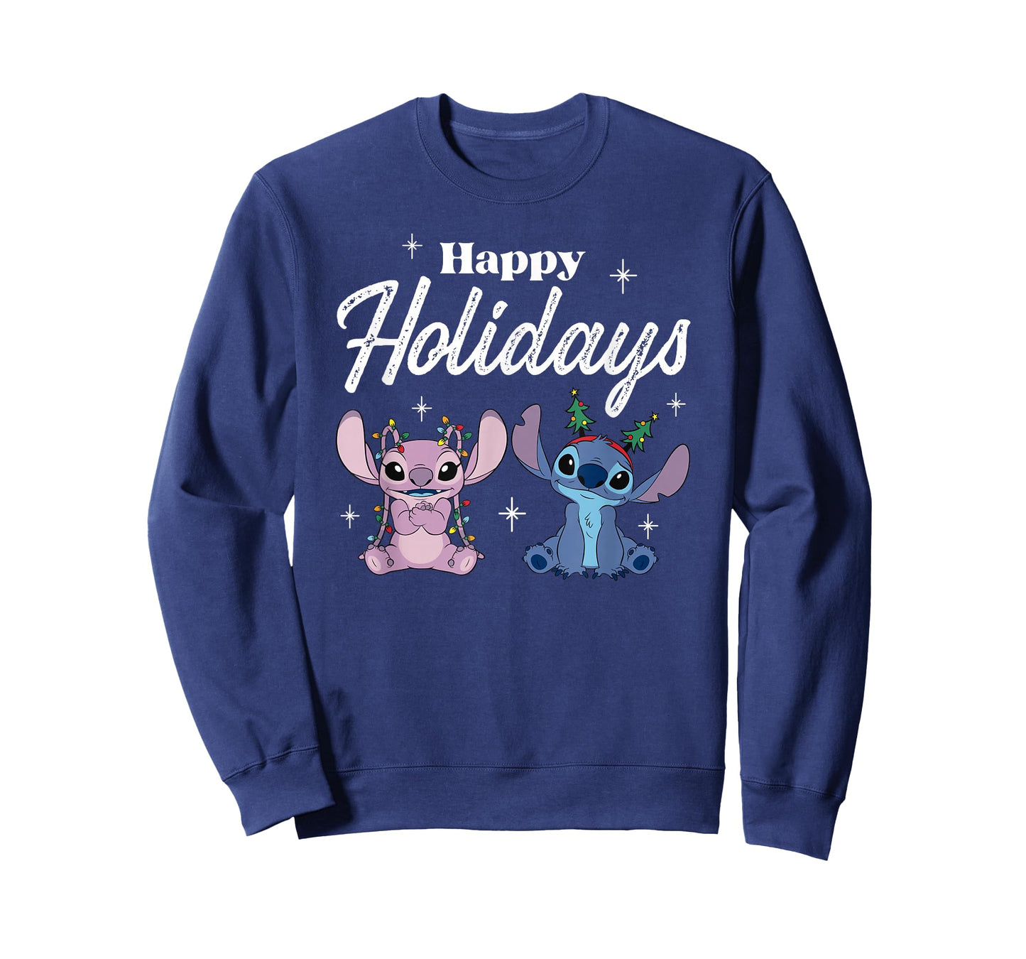 Disney Lilo & Stitch Christmas Happy Holidays Stitch & Angel T-Shirt
