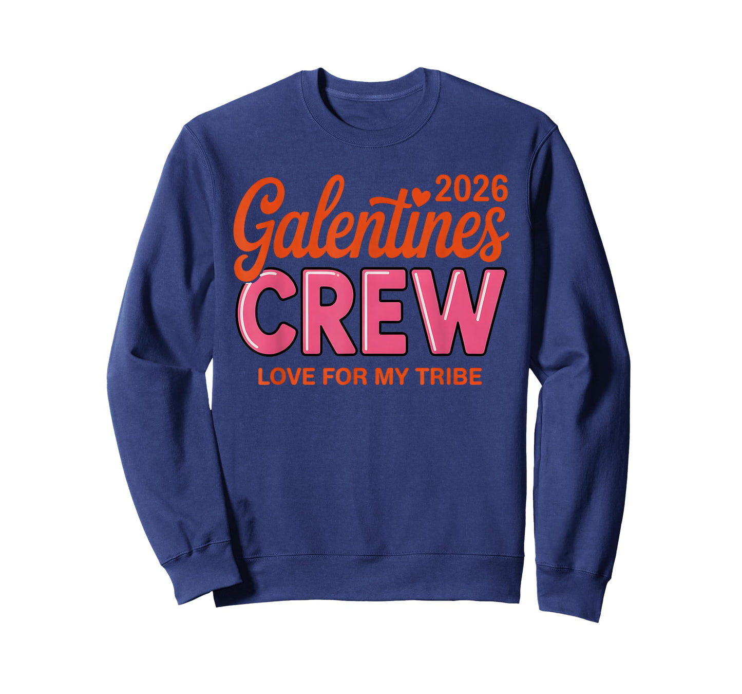 Galentines Crew 2026 Retro Groovy Women Girls Trip Matching T-Shirt