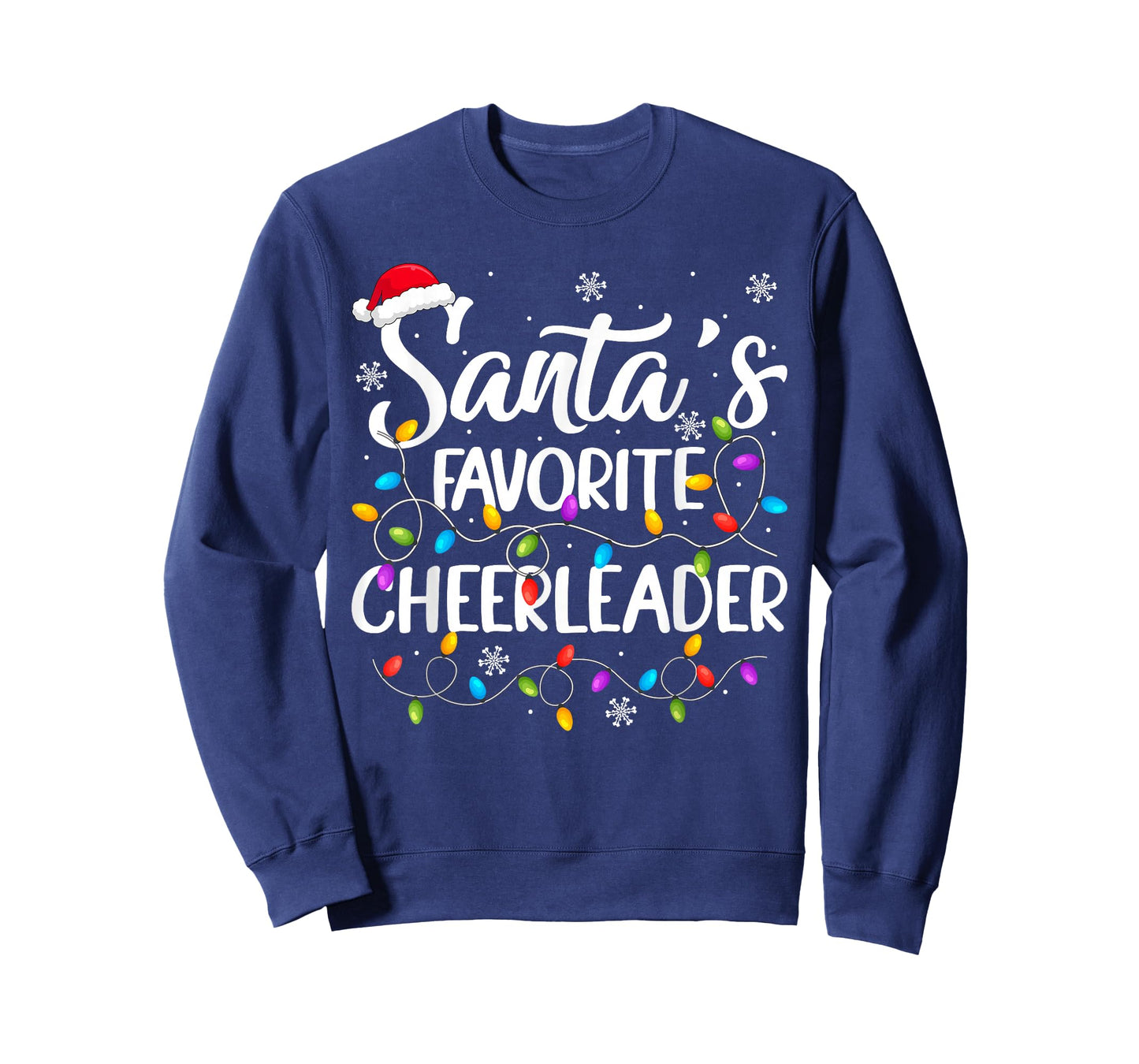 Santa Favorite Cheerleader Christmas Funny Cheerleading Xmas T-Shirt