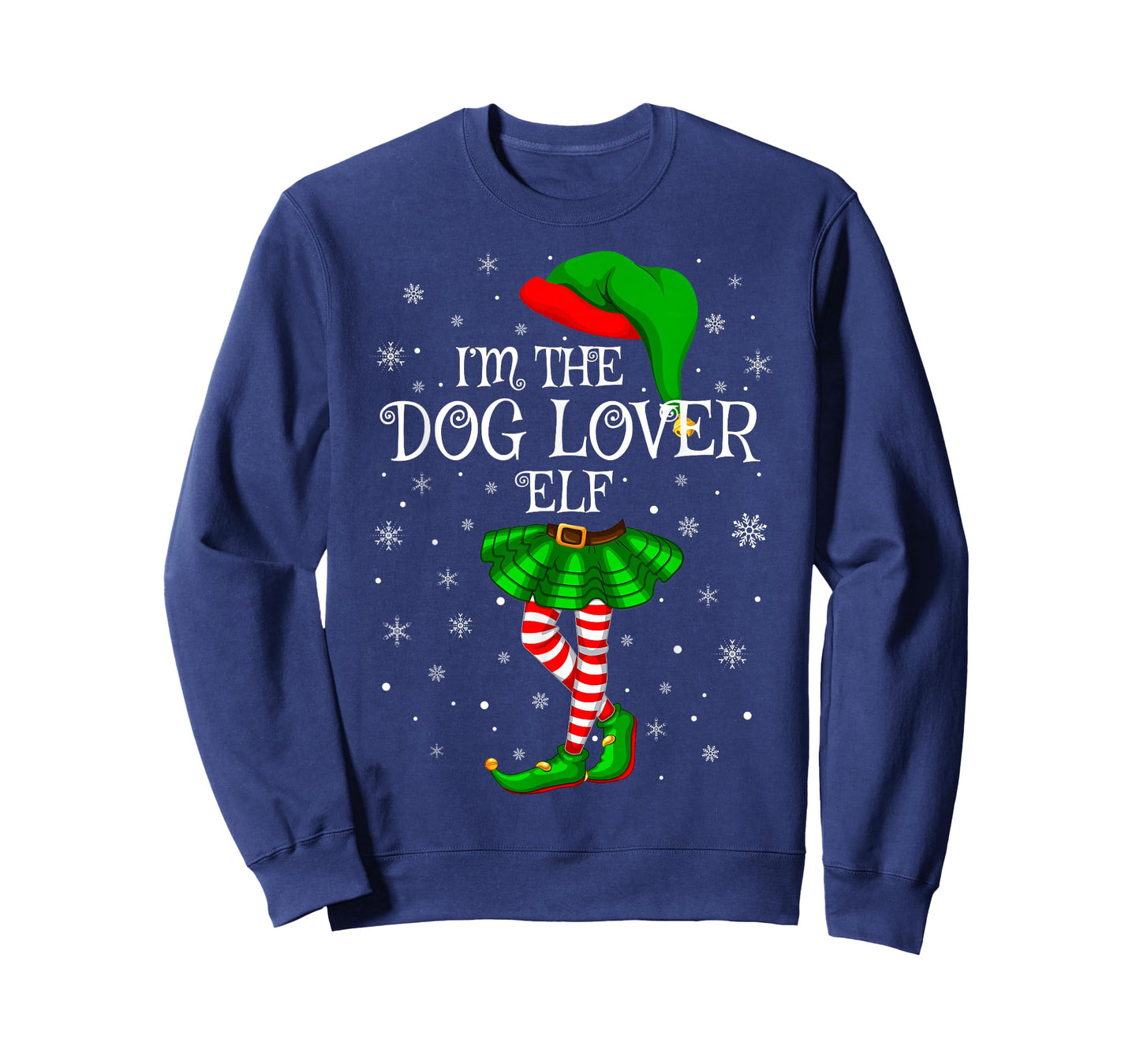 Dog Lover Elf Christmas Family Group Women Girls Xmas Pajama T-Shirt
