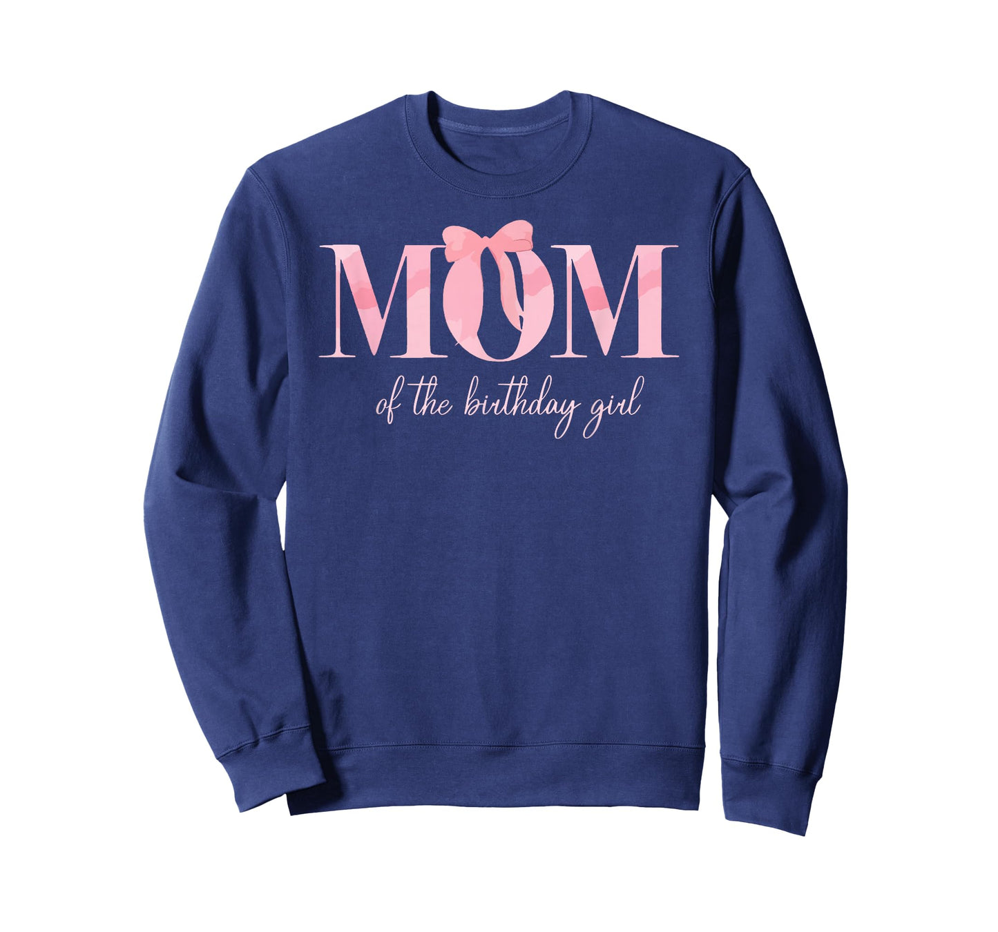 Mom of The Birthday Girl Family Pink Coquette Bow T-Shirt