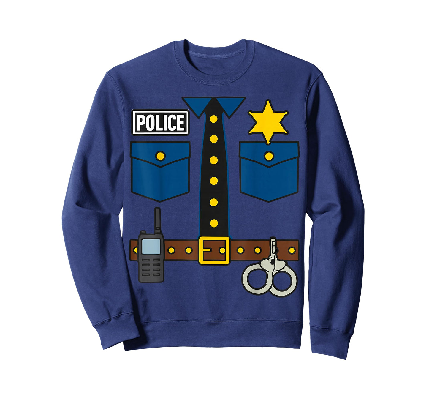 Funny Police Uniform Costume Graphic Officer Policeman T-Shirt