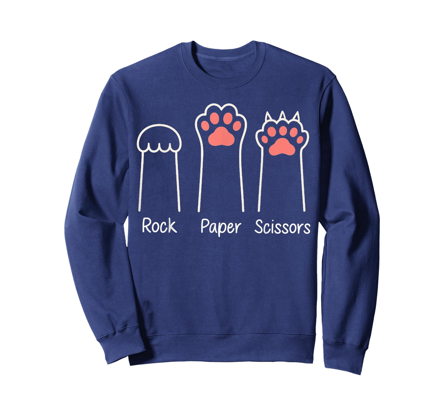 Rock Paper Scissors Hand Game Meme Animal Paw Introvert Cat T-Shirt