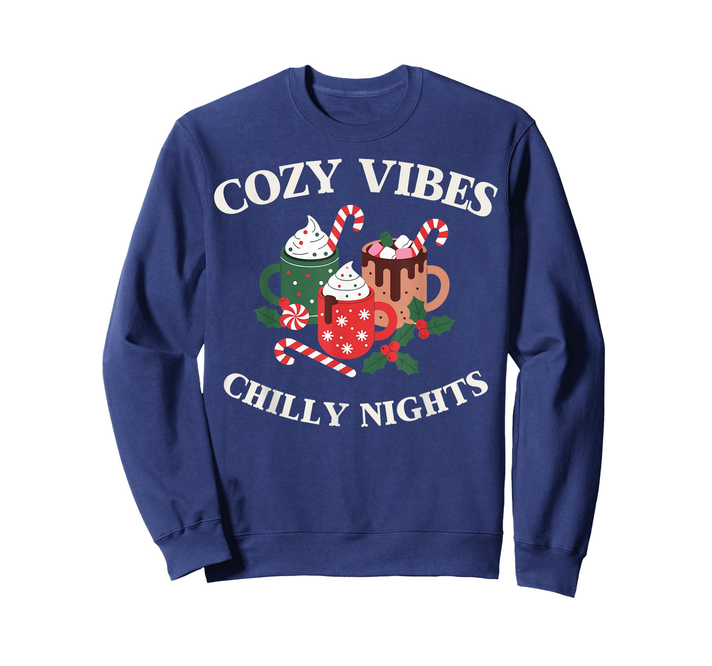 Cozy Vibes Chilly Nights Holiday Cocoa Art T-Shirt