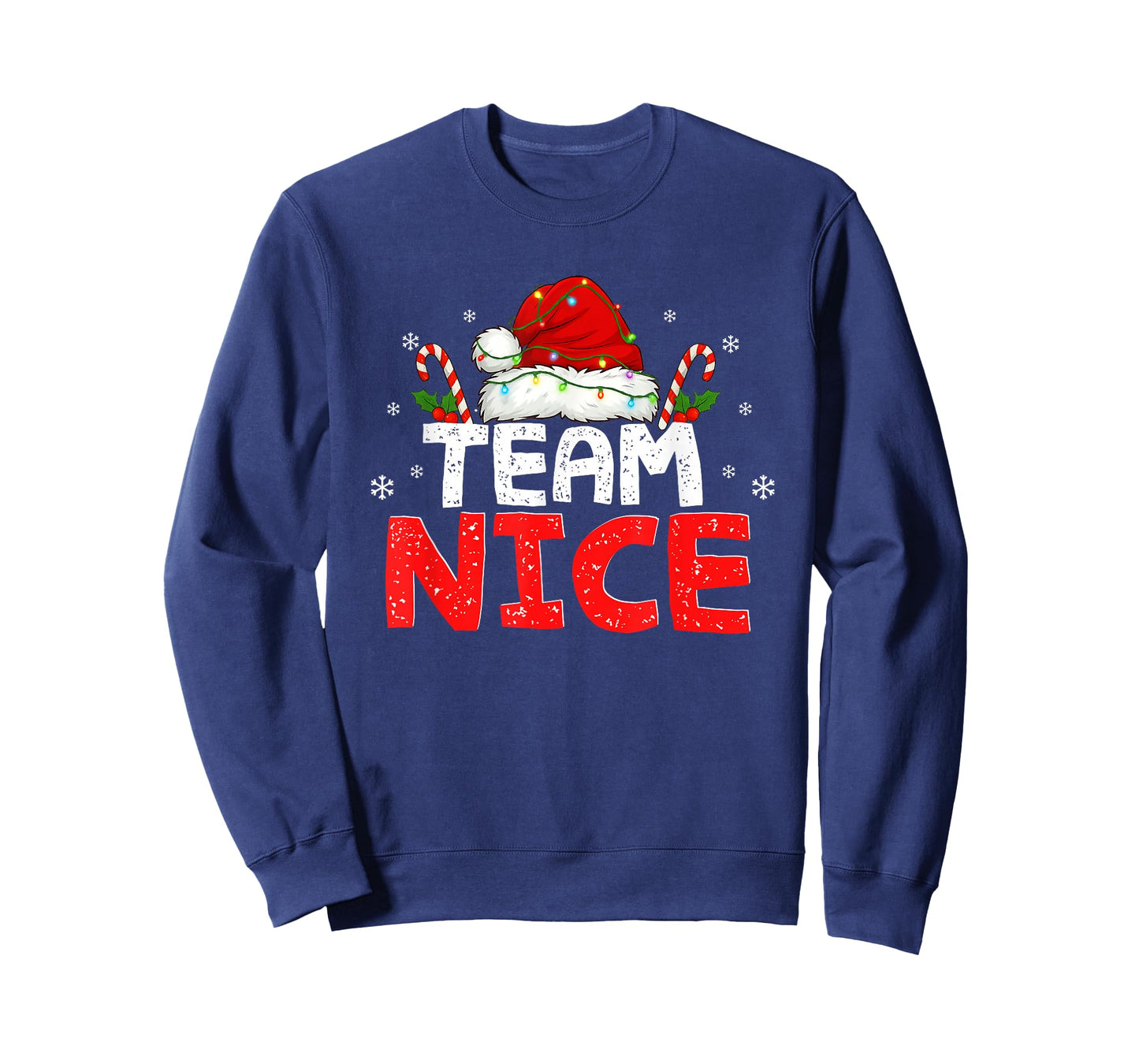 Funny Team Nice - Naughty Matching Christmas Couples Costume T-Shirt