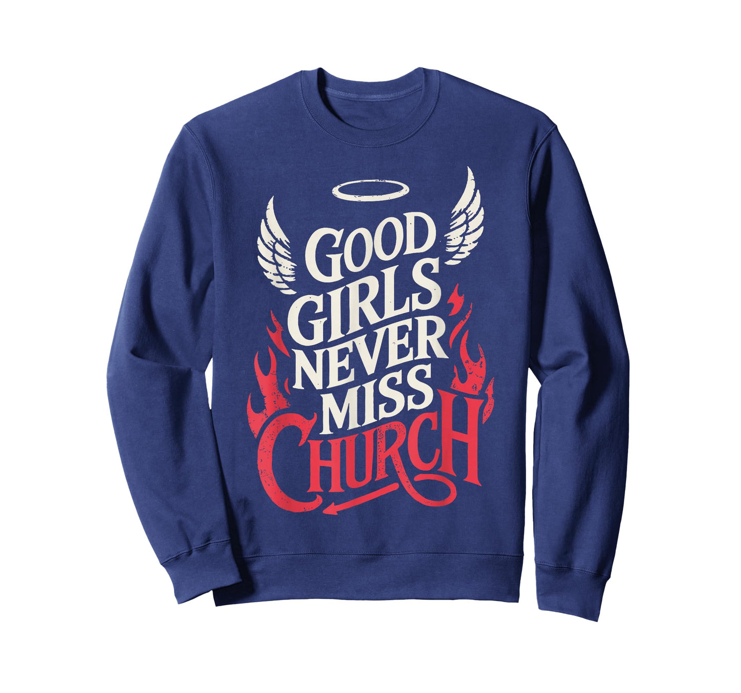 Good Vintage Girls Never Miss Church Christian Faith Based T-Shirt