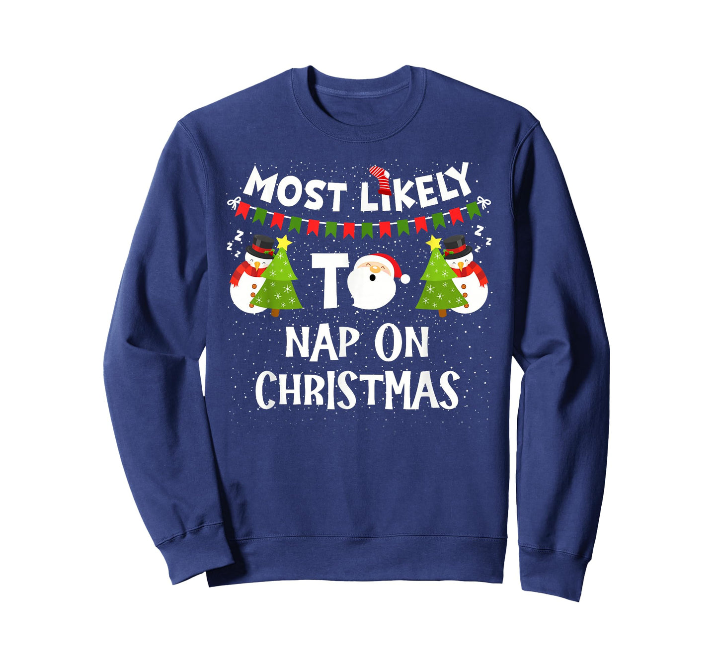 Most Likely to Nap On Christmas Funny Family Matching Pajama T-Shirt