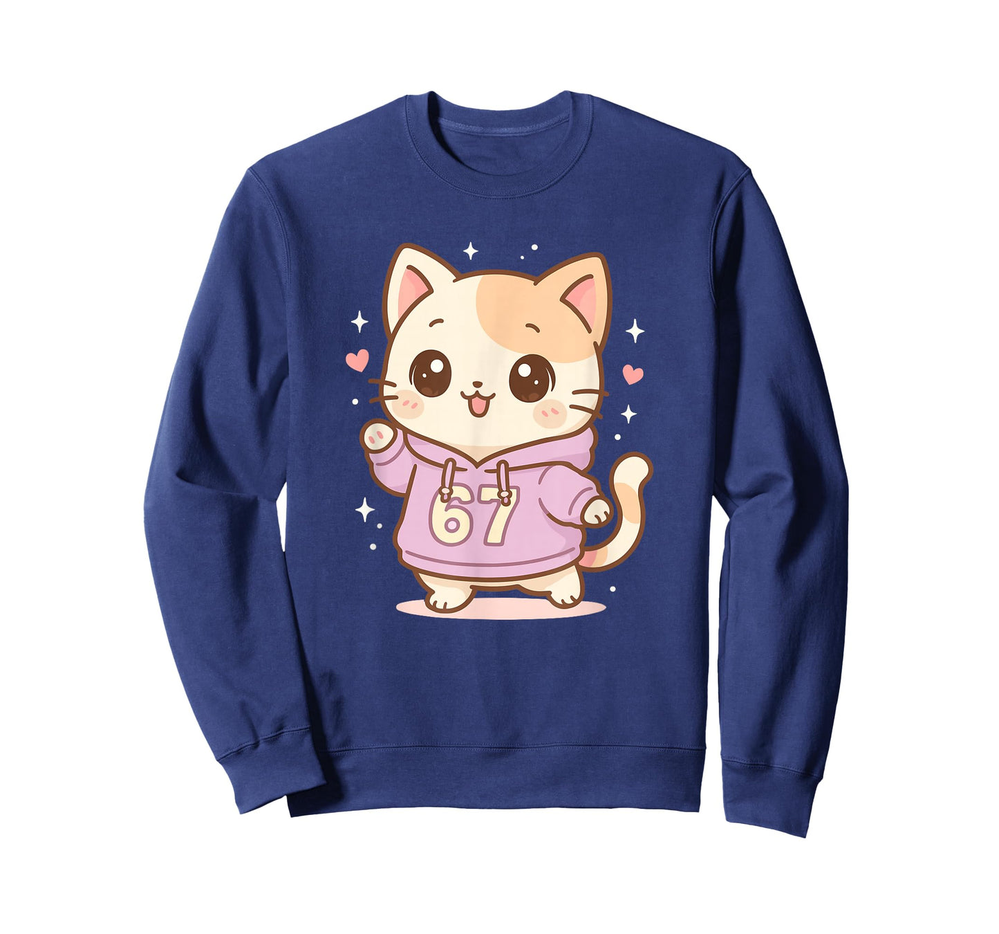 Cute Kawaii Cat 67 Meme T-Shirt