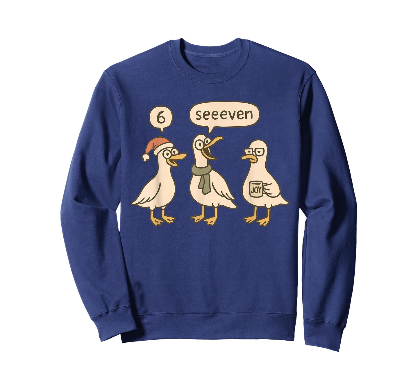 Funny Santa Silly Goose 6 7 Christmas Geese Six Seven Seeven T-Shirt