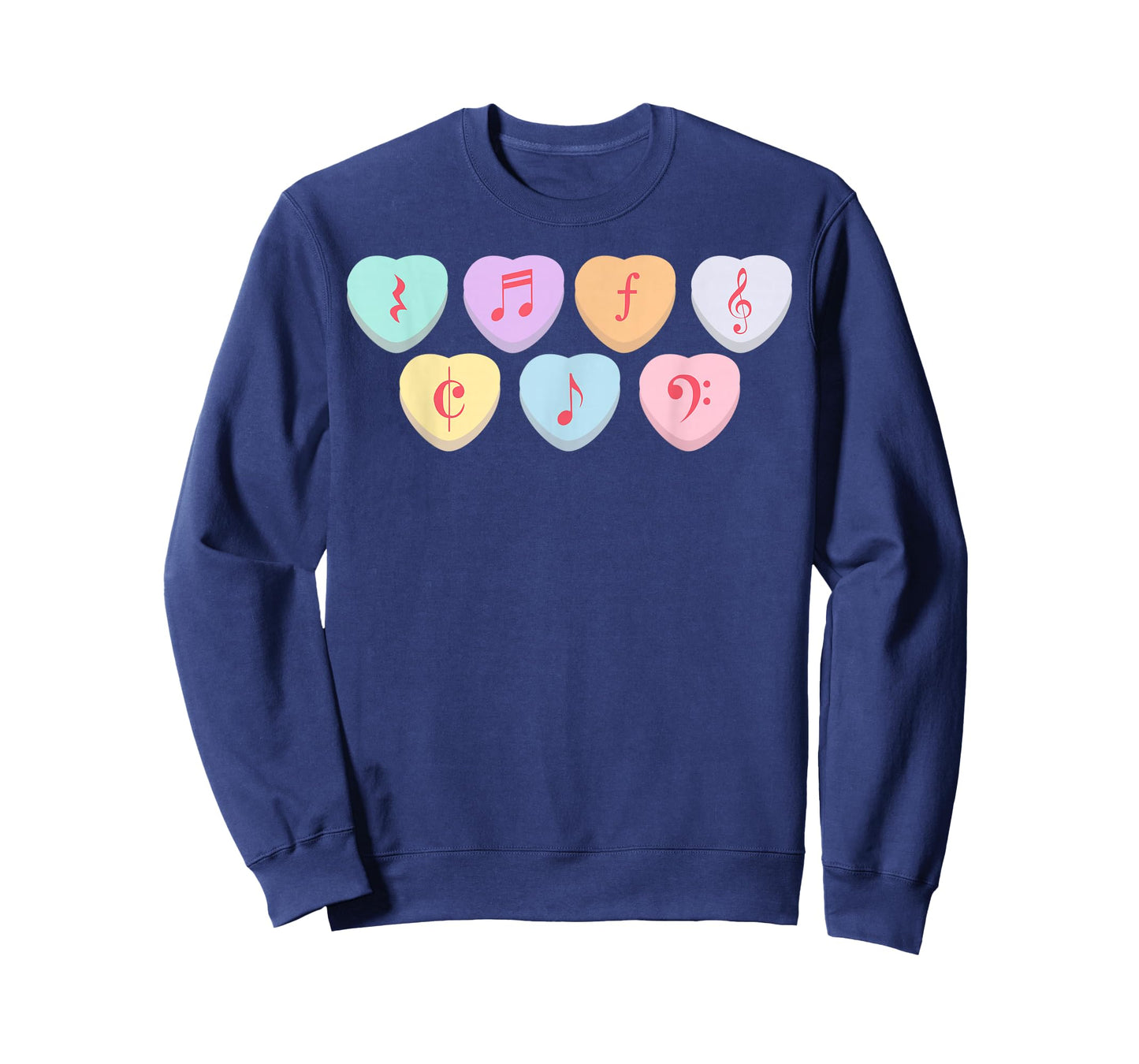 Music Teacher Valentines Candy Heart Musical Notes T-Shirt