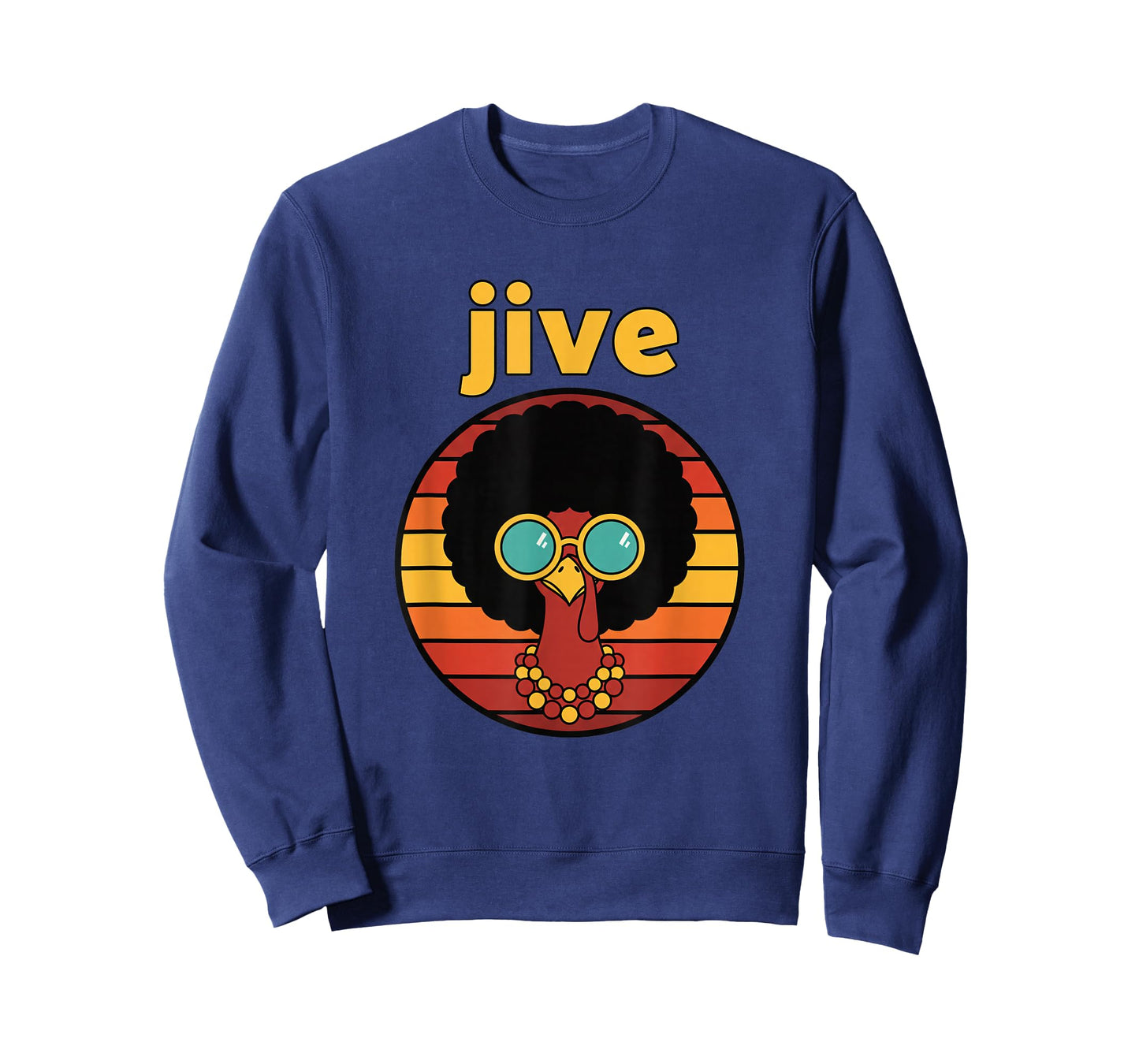 Jive Thanksgiving Afro Retro 70s Turkey Vintage Friendsgivin T-Shirt