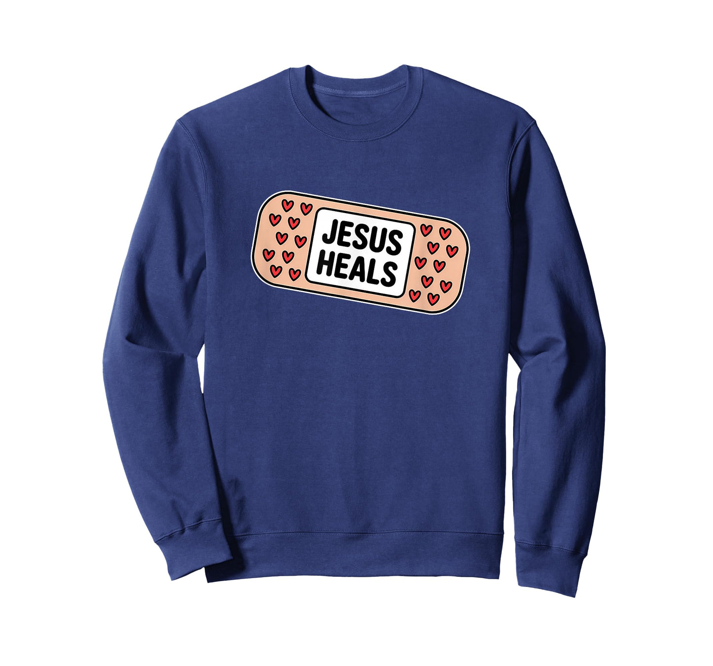 Uplifting Jesus Heals Bandage with Hearts T-Shirt