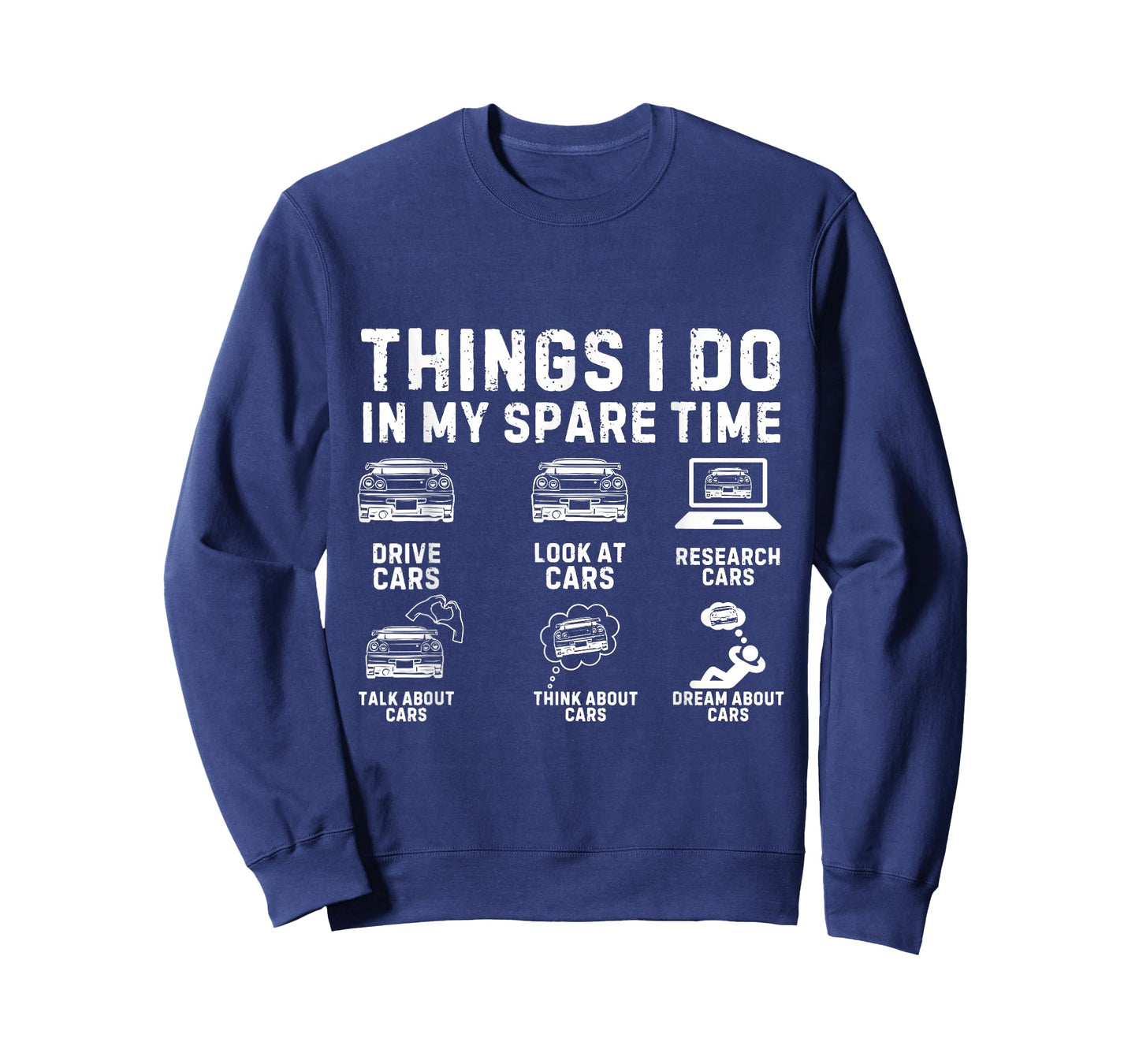 Things I Do in My Spare Time Funny Car Enthusiast Car Lover T-Shirt