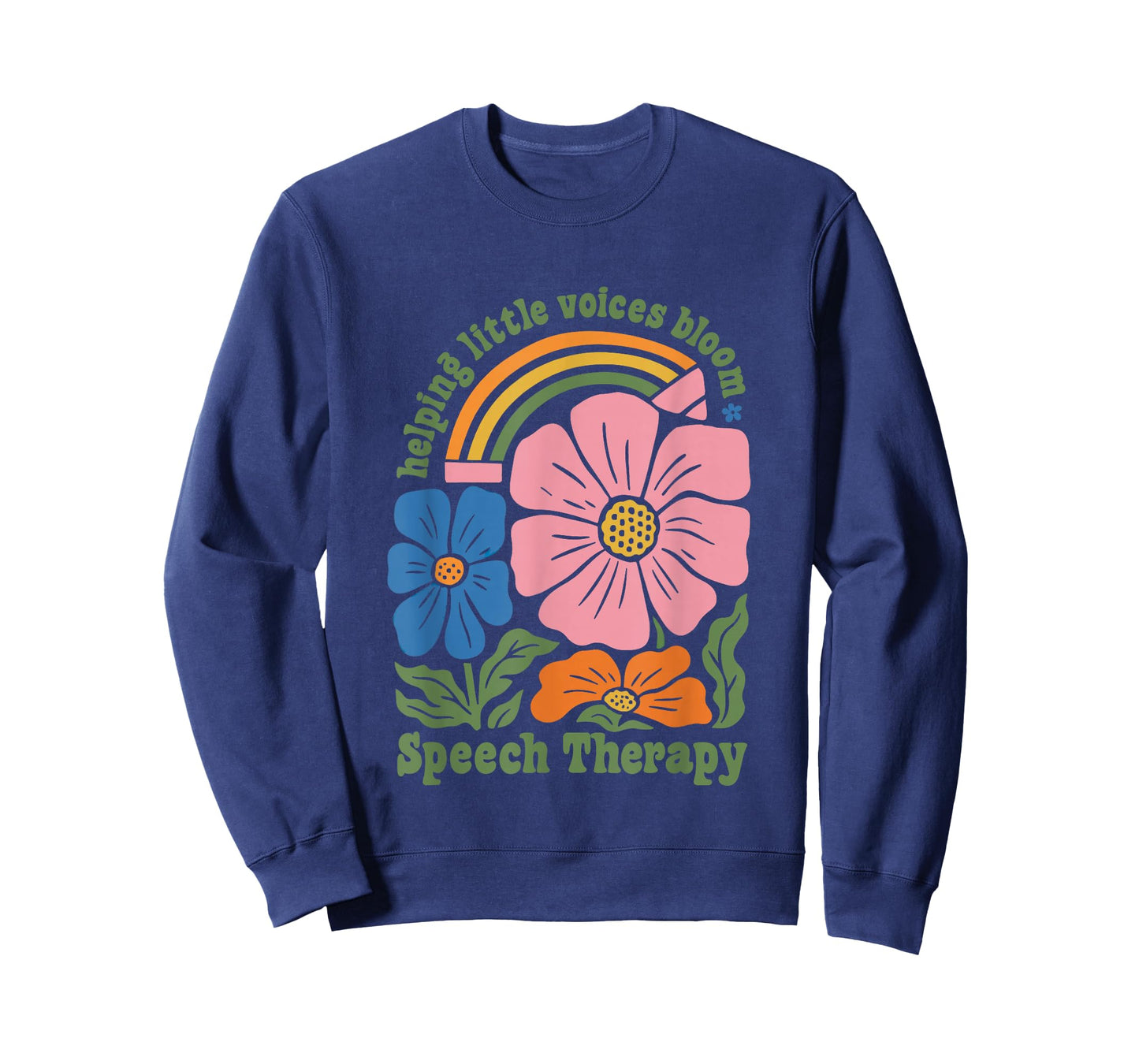 Helping Little Voices Bloom Speech Therapy Boho Floral SLP T-Shirt