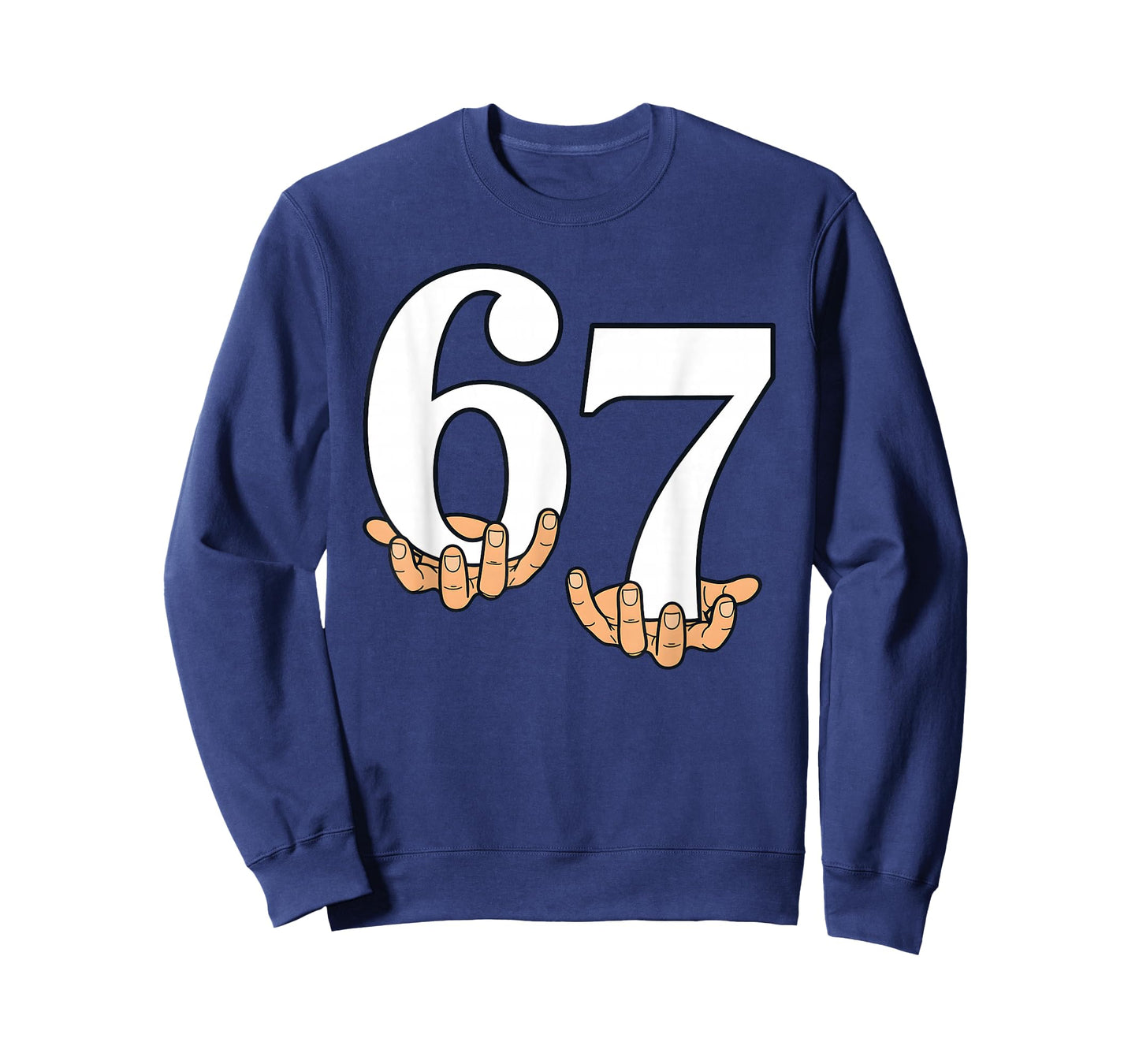 Funny 67 Meme Hands Slang Gen Alpha Six Seven 6 7 for Kids T-Shirt