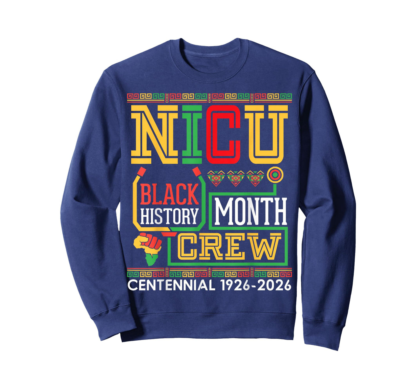 NICU Nurse Black History Month Crew Centennial 1926 2026 T-Shirt