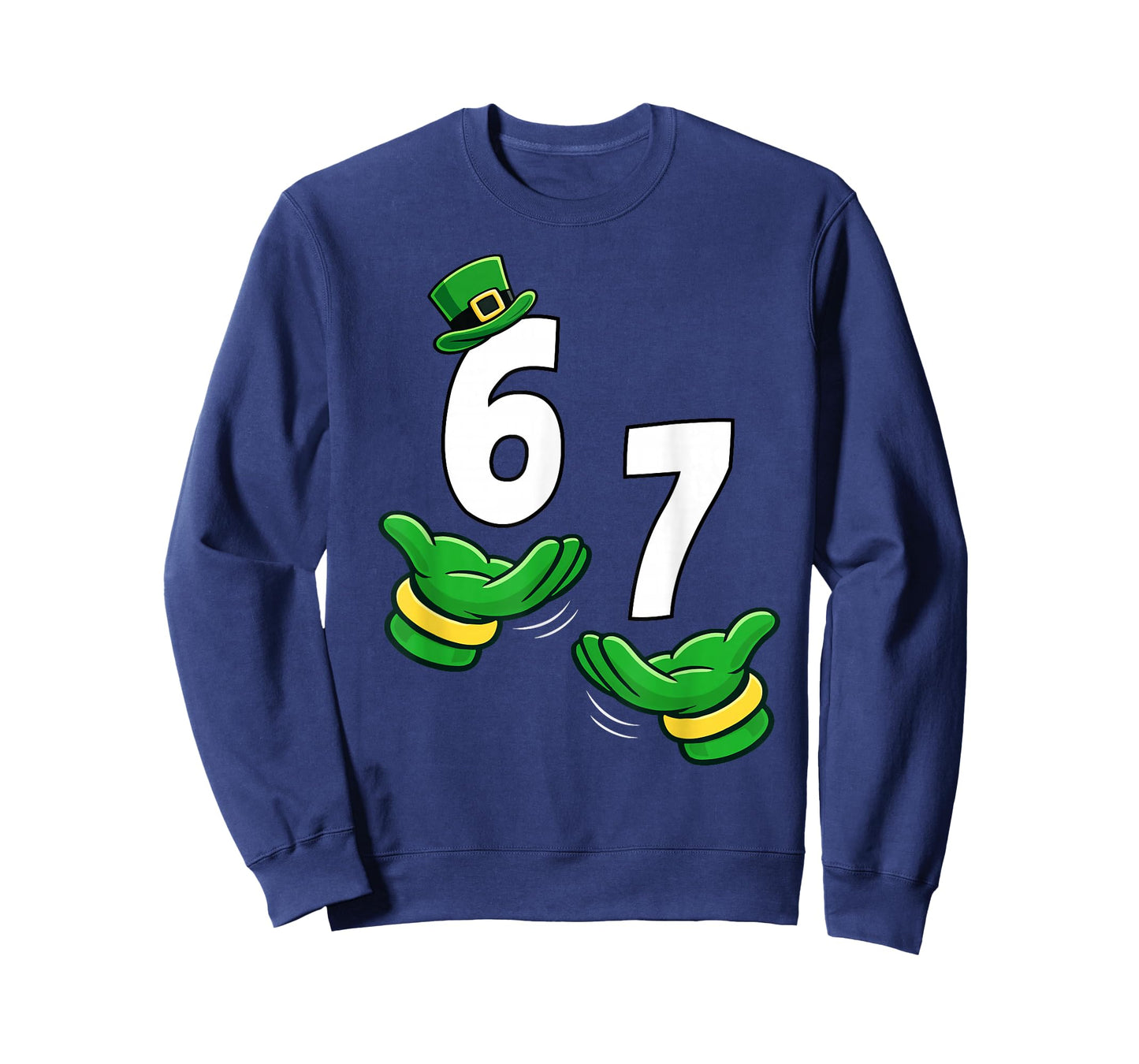 Six Seven 67 St Patricks Day 6 7 Shamrock Boys Kids 6-7 Meme T-Shirt