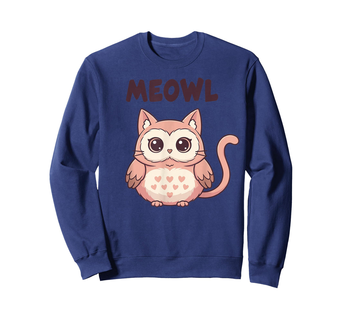 Funny Cat Meme Shirt Women Kids, Cute Owl Cat Meowl T-Shirt