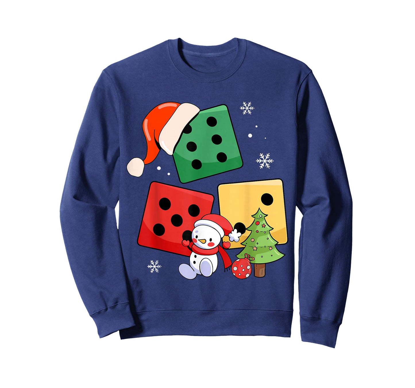 Six Seven Christmas Three Dice Santa Hat 67 Meme T-Shirt