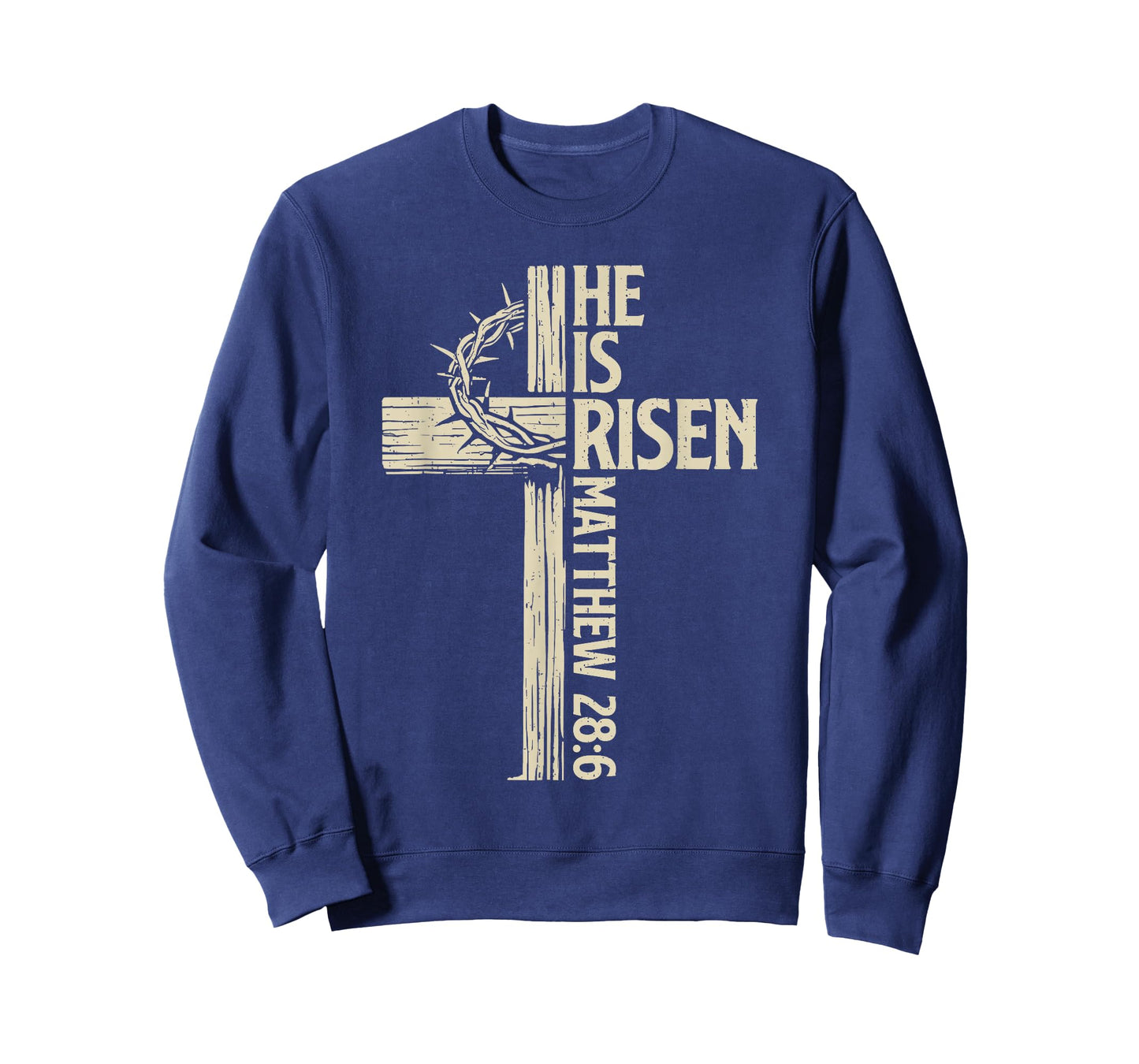 Easter Cross He is Risen Jesus Christian Religious Men Women T-Shirt