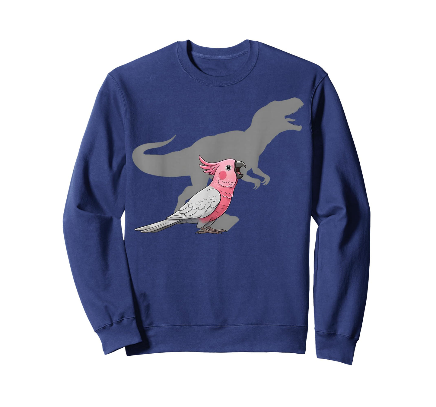 Galah Cockatoo with T rex Shadow Bird Lovers T-Shirt
