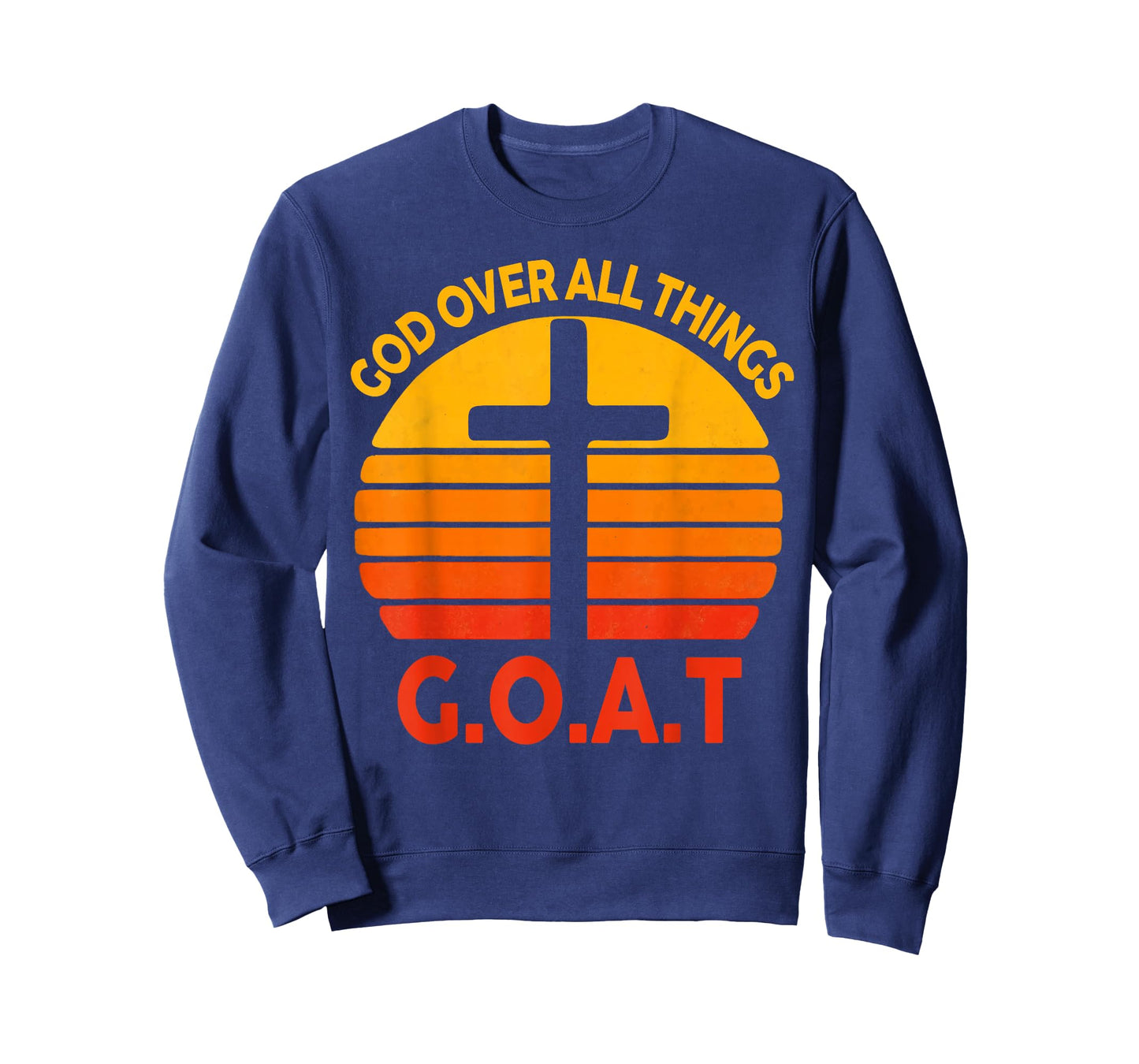 Christian G.O.A.T God Over All Thing Cross Vintage Faith Men T-Shirt